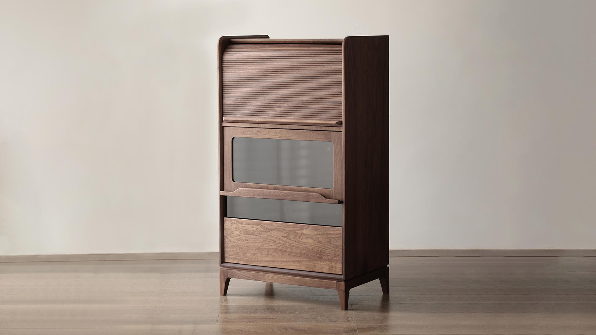 London Design Awards Winner - Black Walnut Solid Wood Vintage Series Furniture