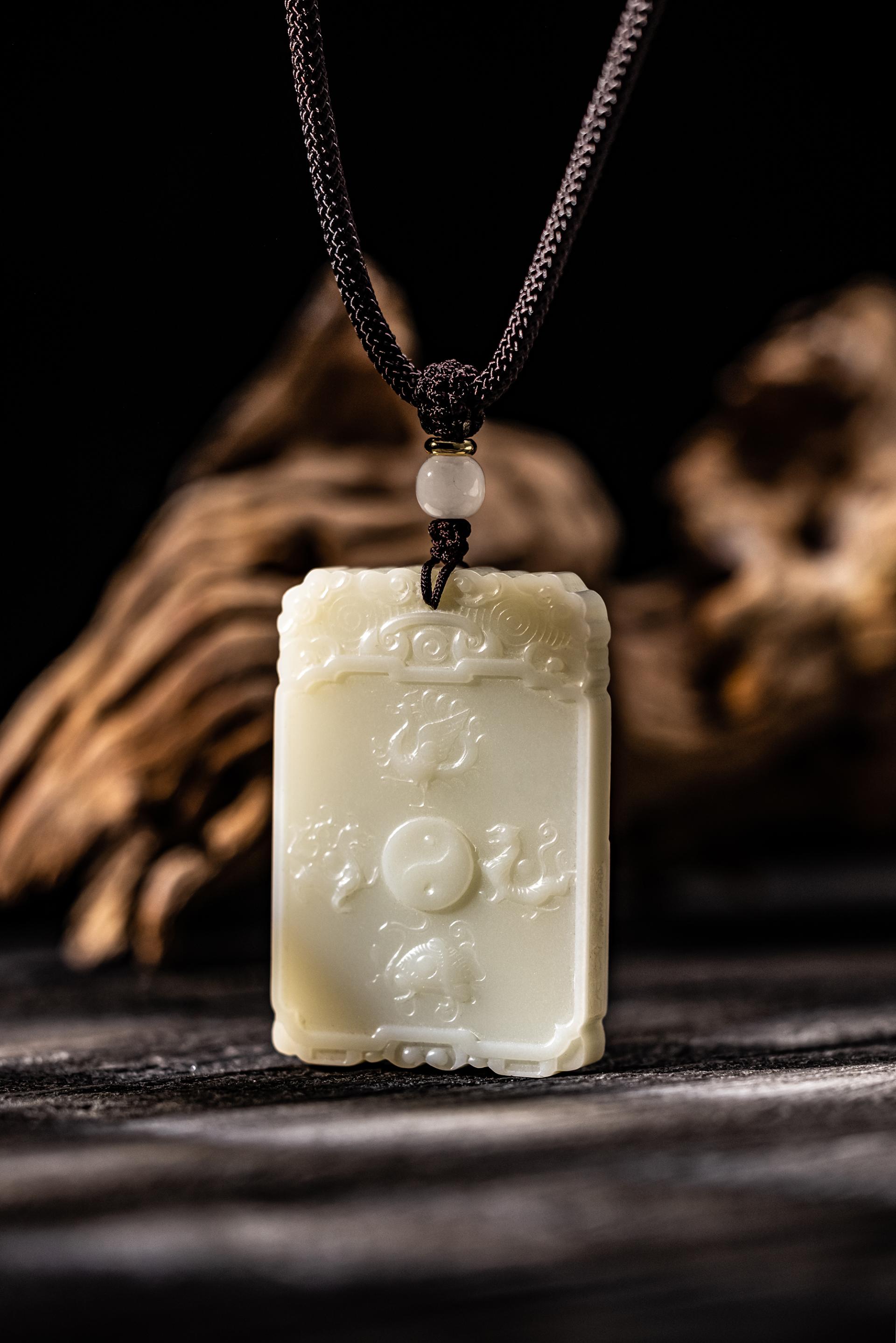 London Design Awards Winner - Eastern Auspice · Energy Zigang-style Jade Plaque