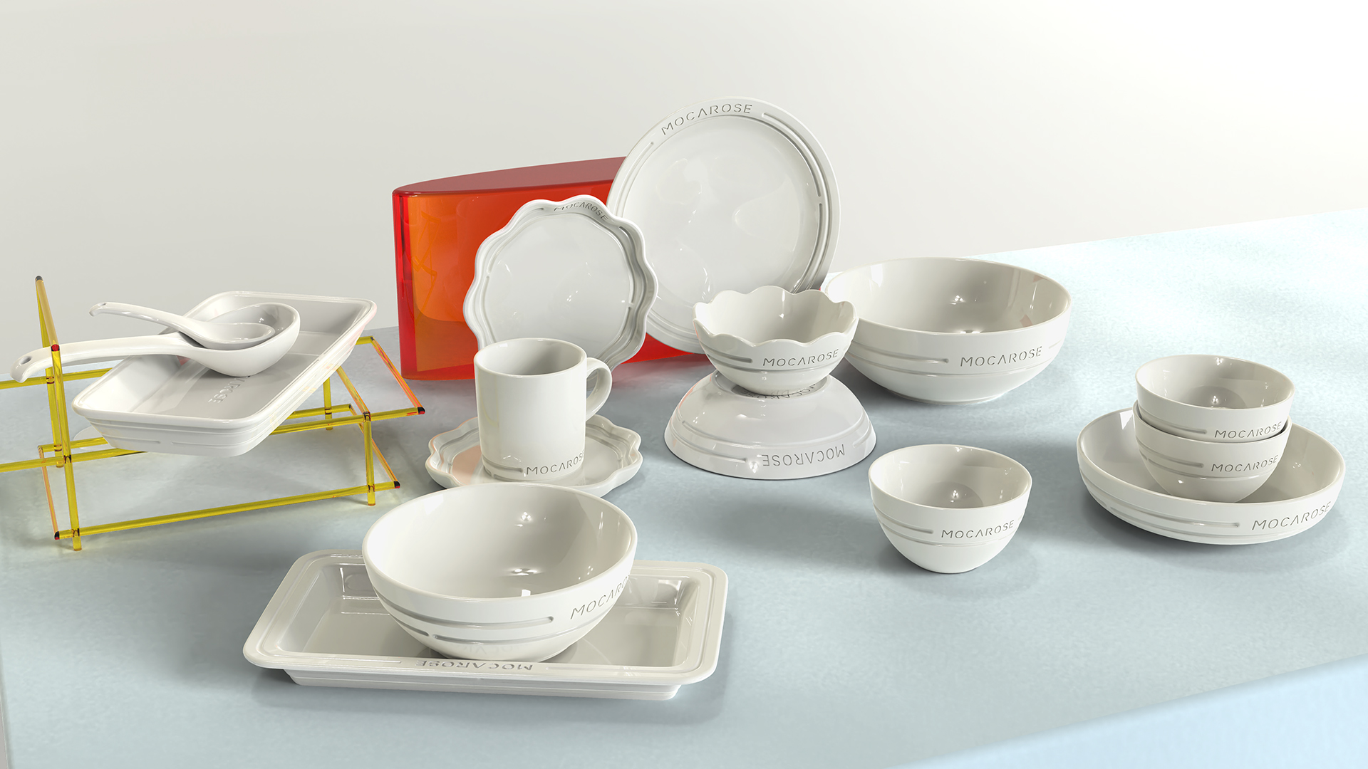 London Design Awards Winner - MOCAROSE stoneware dishware