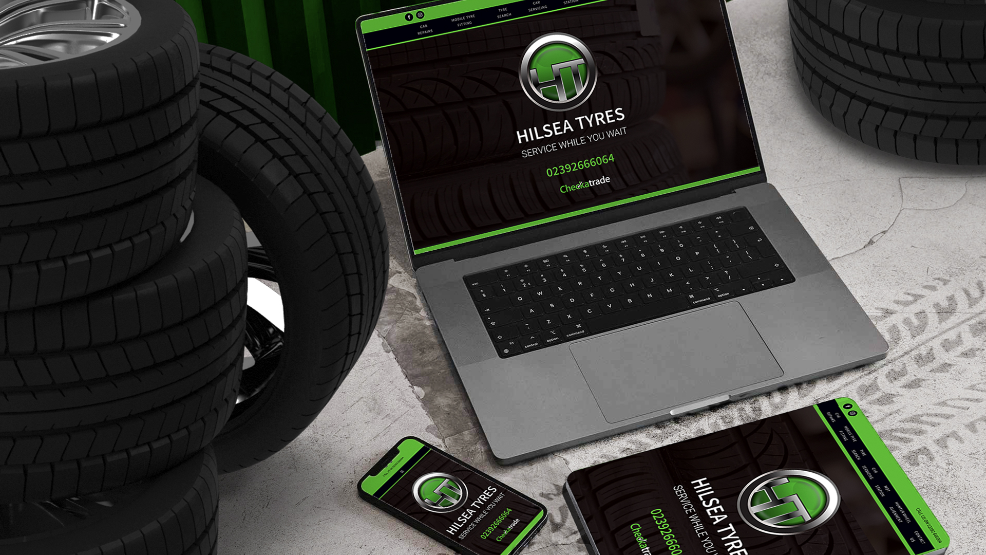 London Design Awards Winner - Hilsea Tyres Website