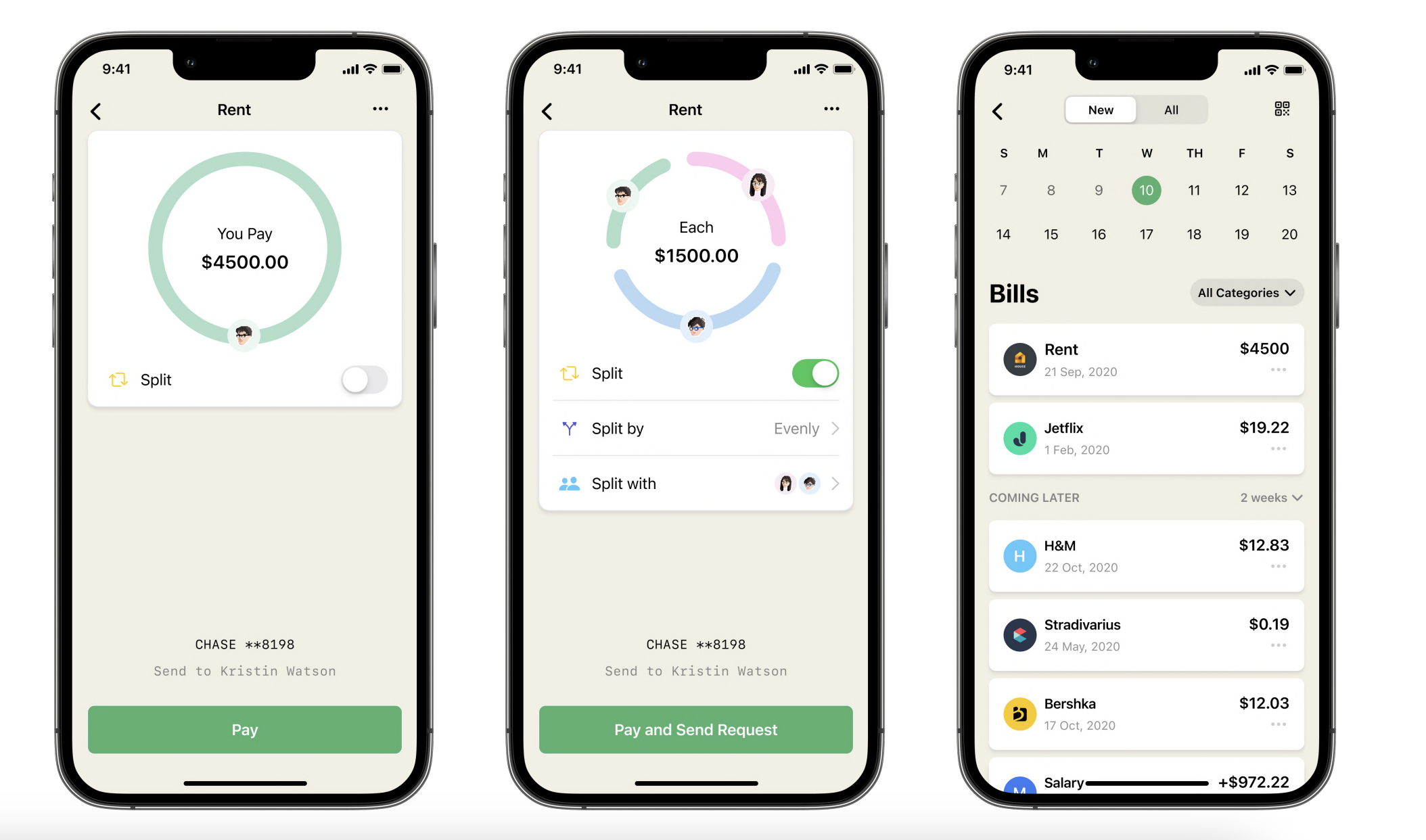 London Design Awards Winner - Bubble - Finance app for Friends