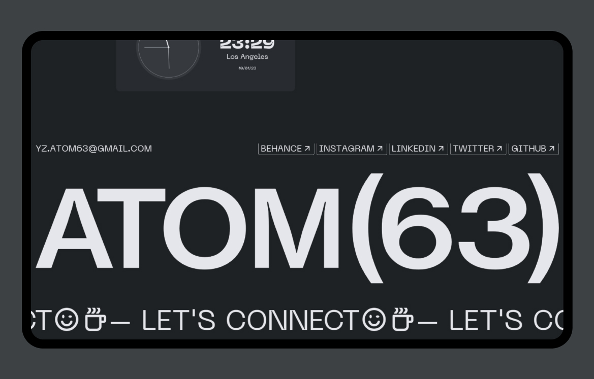 London Design Awards Winner - ATOM63.IO