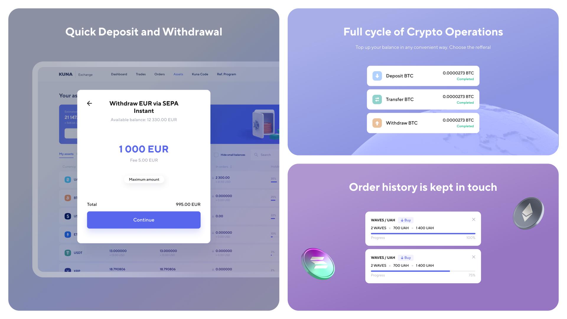 London Design Awards Winner - Kuna Crypto Exchange Platform