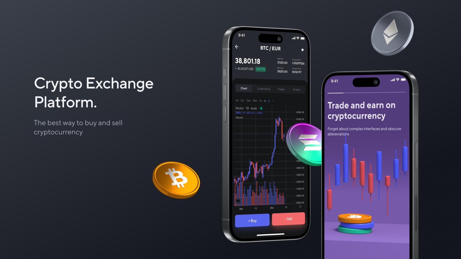 London Design Awards Winner - Kuna Crypto Exchange Platform
