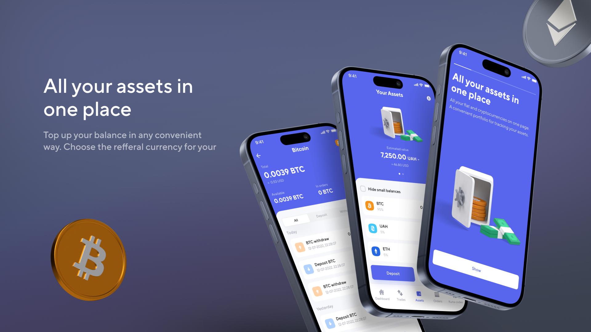 London Design Awards Winner - Kuna Crypto Exchange Platform