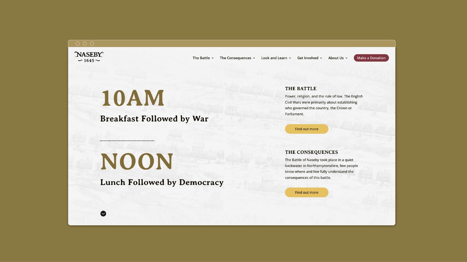 London Design Awards Winner - Naseby Website