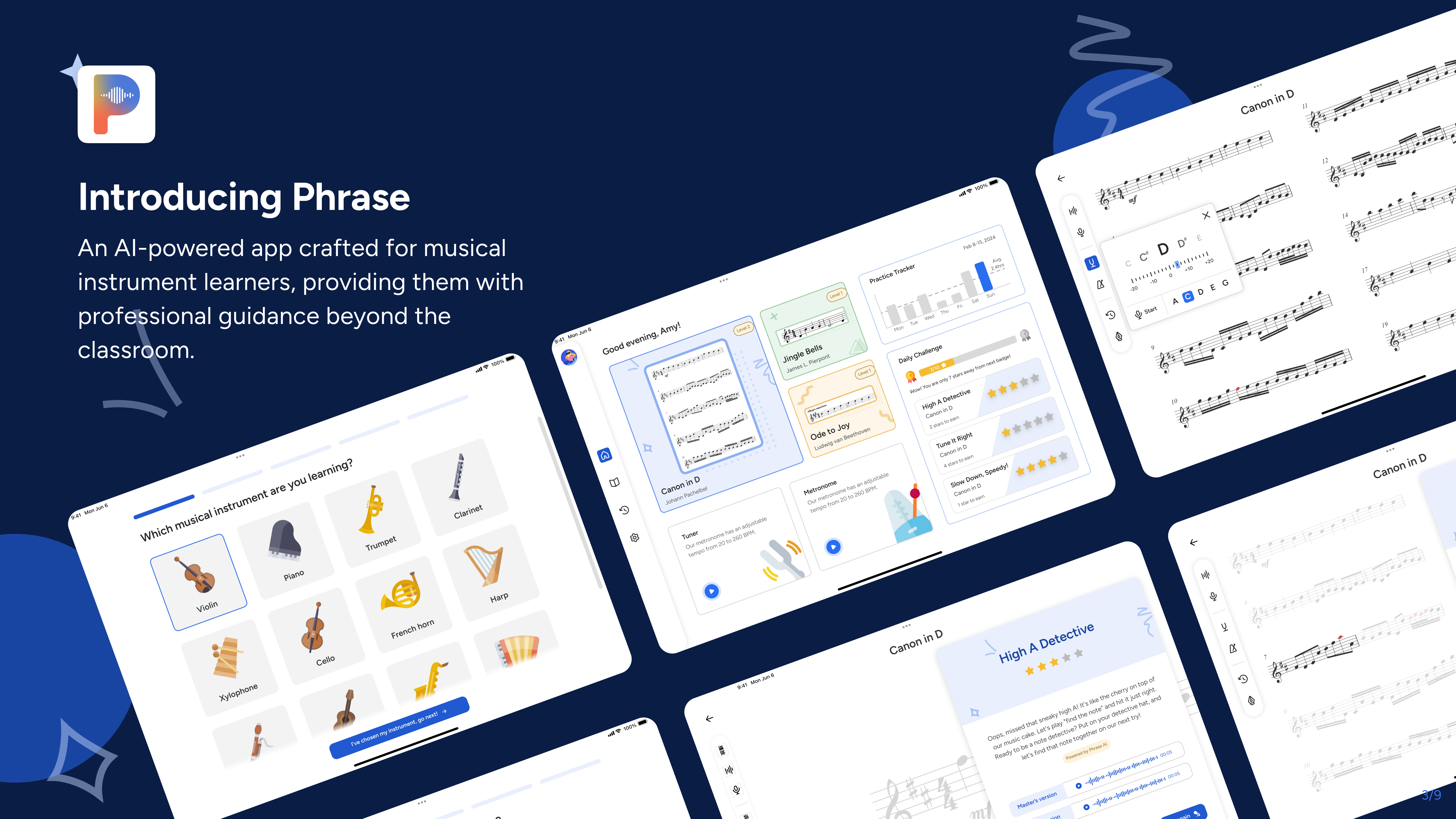 London Design Awards Winner - Phrase: AI powered Musical Instrument Learning App