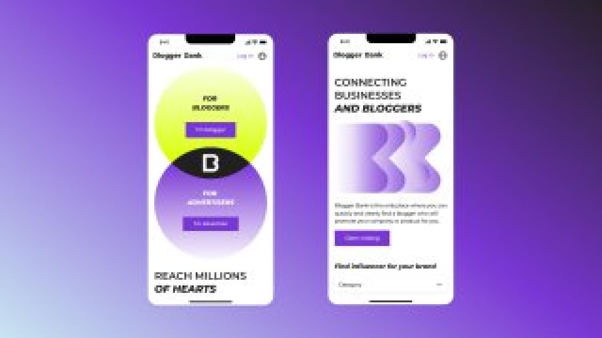London Design Awards Winner - Blogger Bank | UX/UI Design