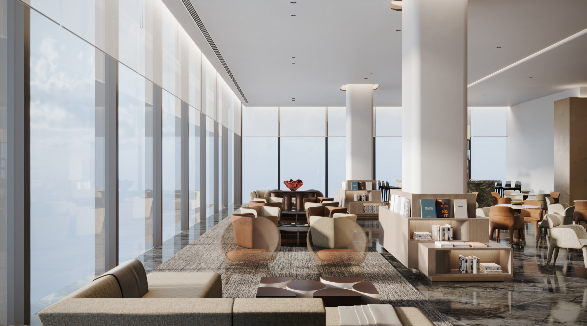 London Design Awards Winner - Chongqing West Bank · City Living Room