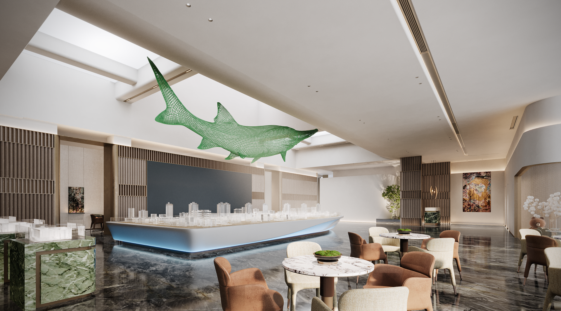 London Design Awards Winner - Chongqing West Bank · City Living Room