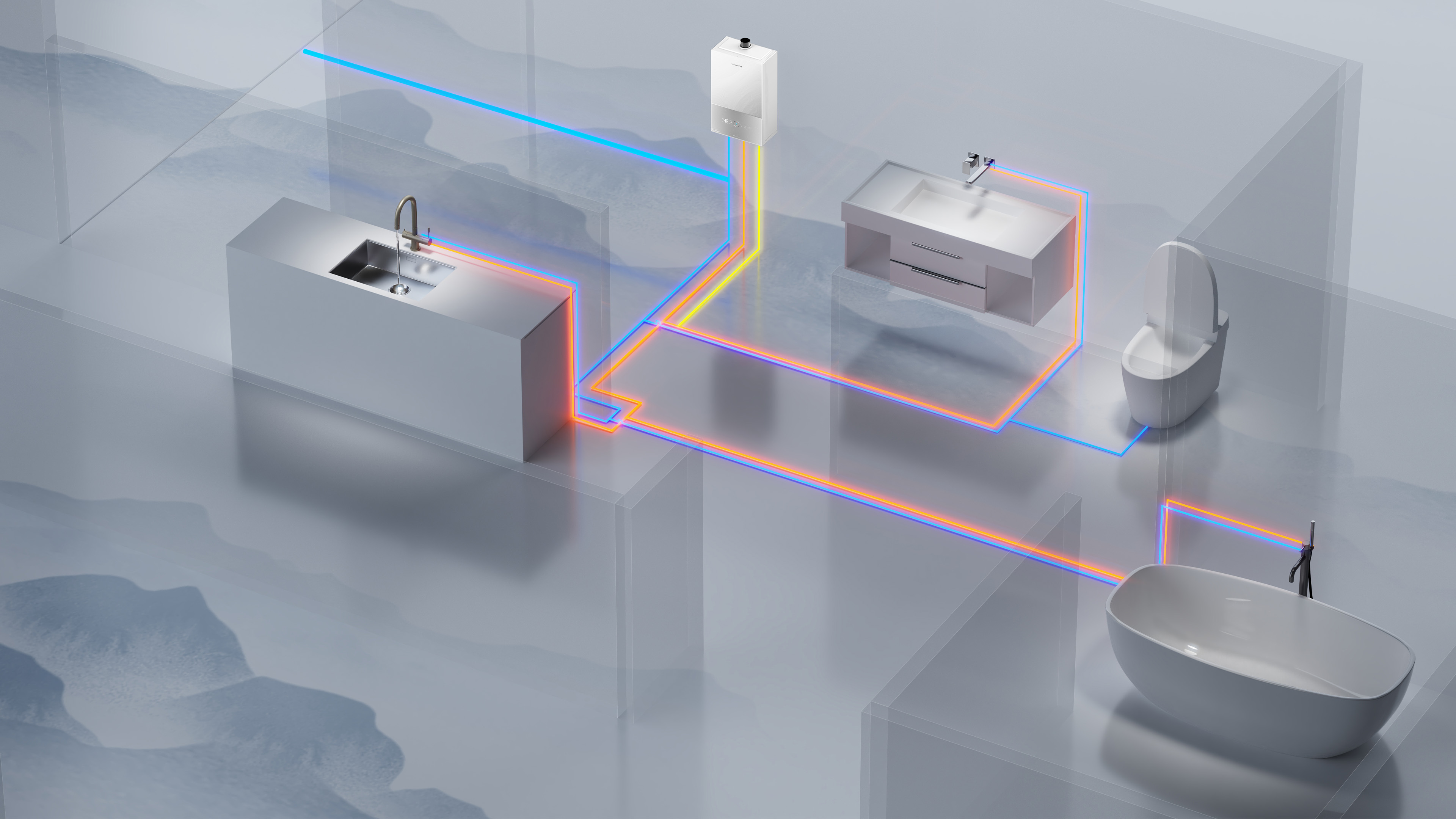 London Design Awards Winner - Vanward Ink Series - Energy-Saving Gas Water Heater