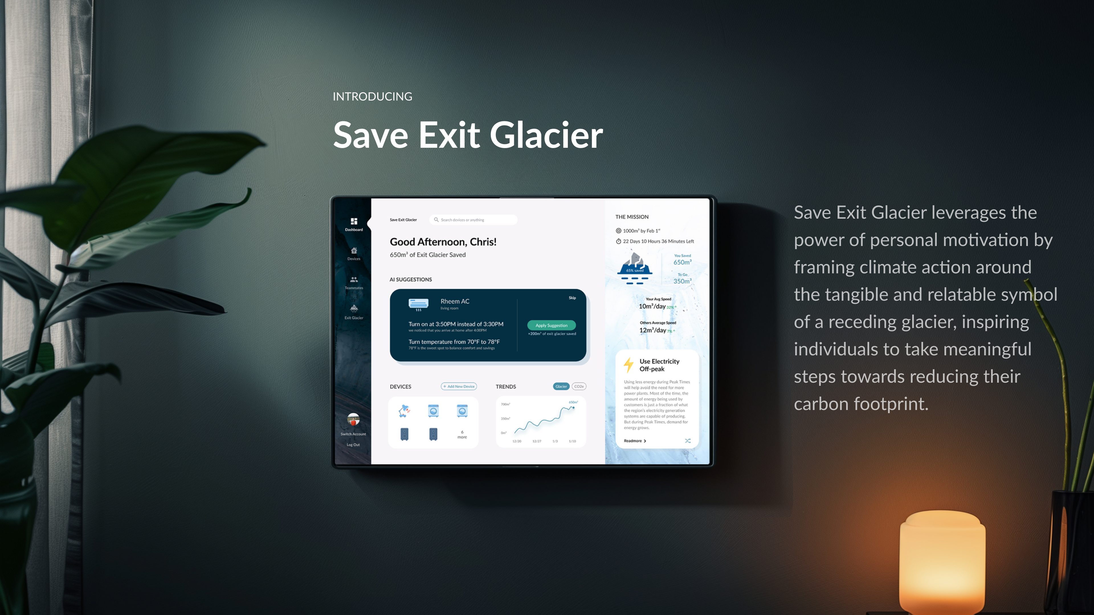 London Design Awards Winner - Save Exit Glacier