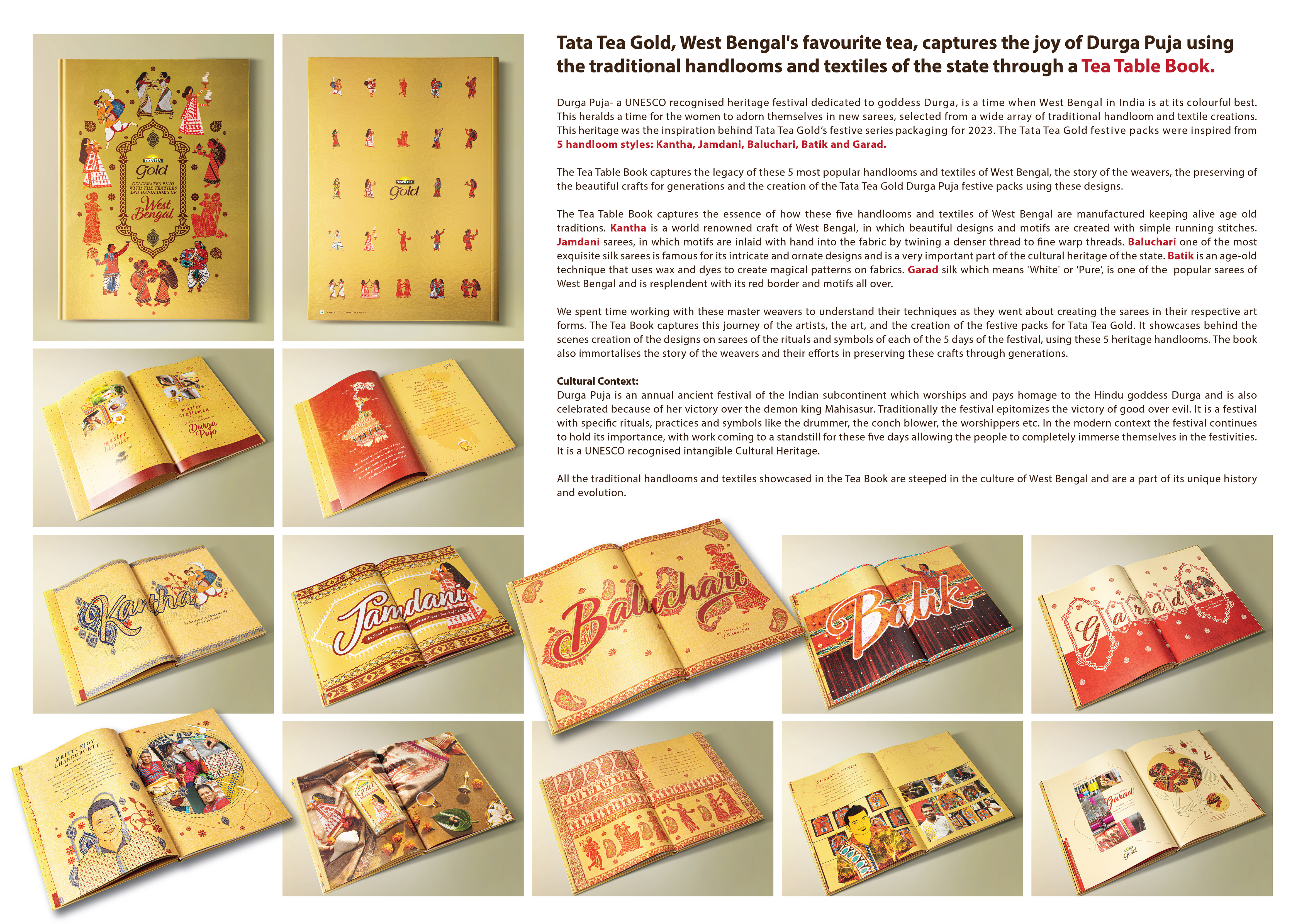 London Design Awards Winner - TATA TEA GOLD TEA TABLE BOOK