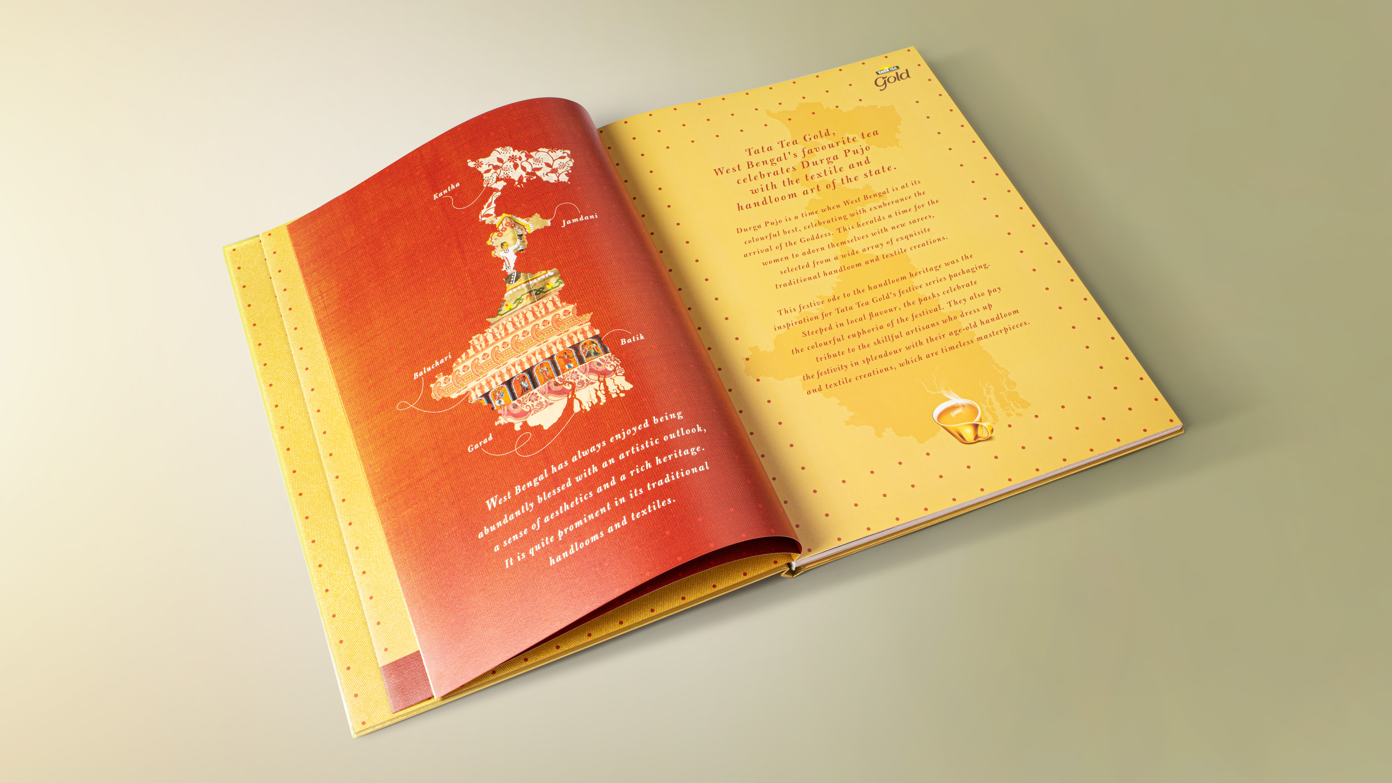 London Design Awards Winner - TATA TEA GOLD TEA TABLE BOOK