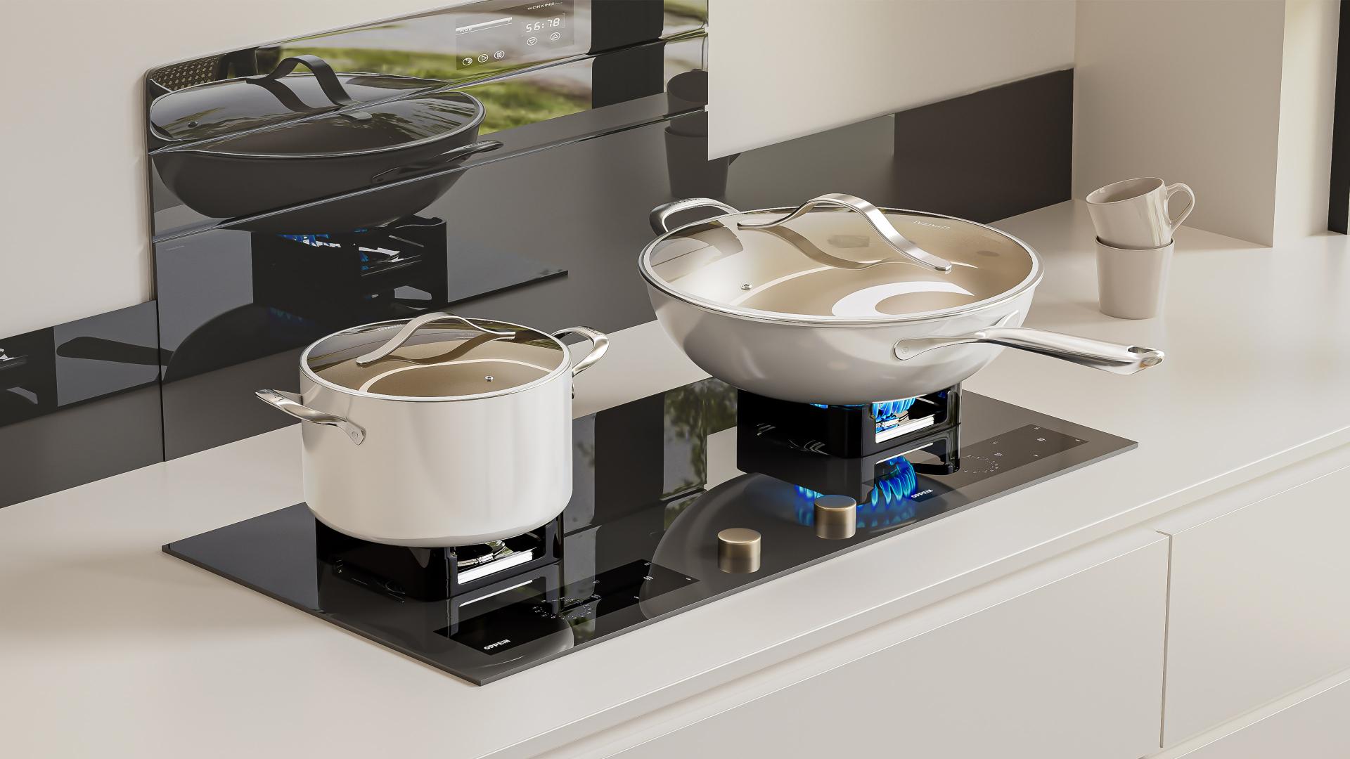 London Design Awards Winner - Ultra-light Antibacterial Titanium Non-stick Pan Set