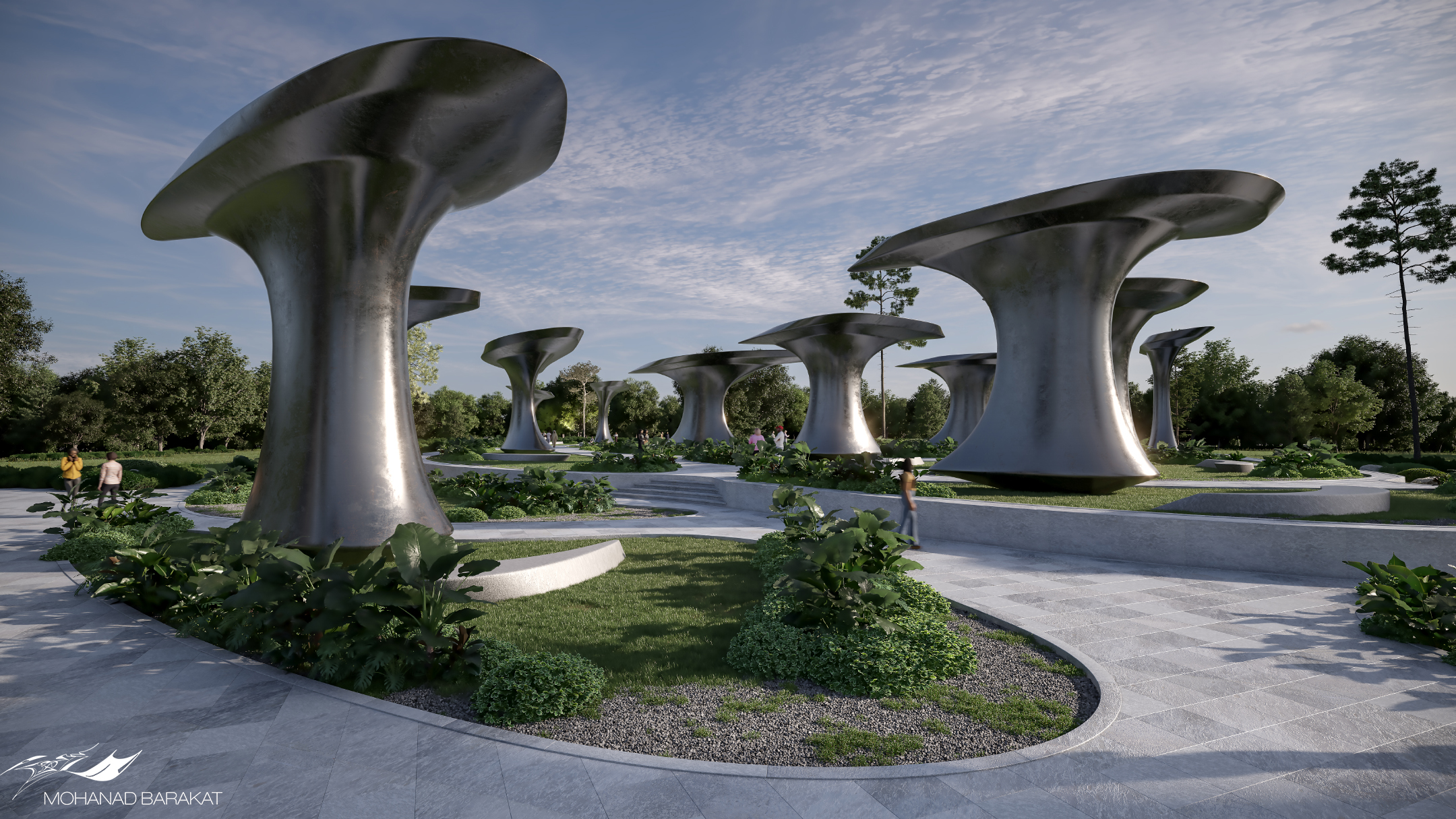 London Design Awards Winner - Sculpture Garden - Inspired by Ras Abrouq mountains