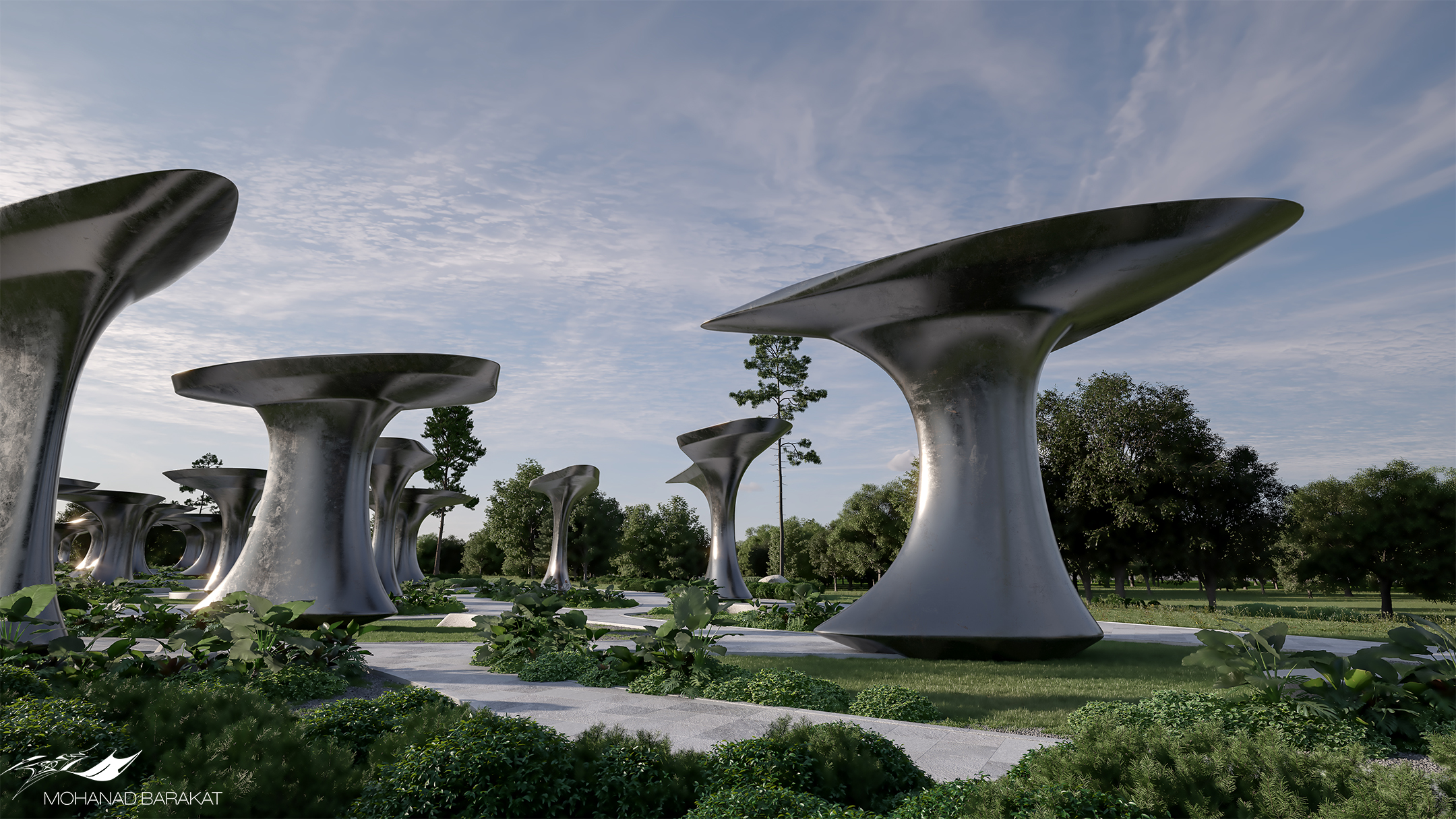 London Design Awards Winner - Sculpture Garden - Inspired by Ras Abrouq mountains