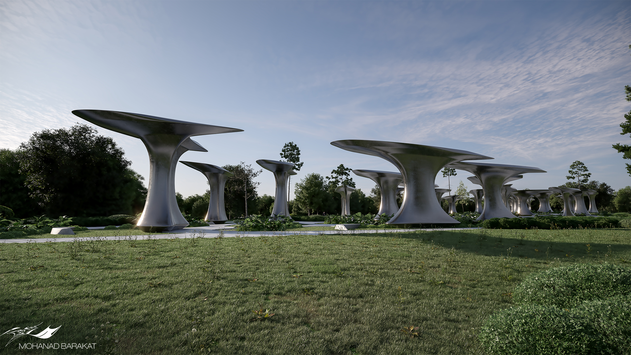 London Design Awards Winner - Sculpture Garden - Inspired by Ras Abrouq mountains