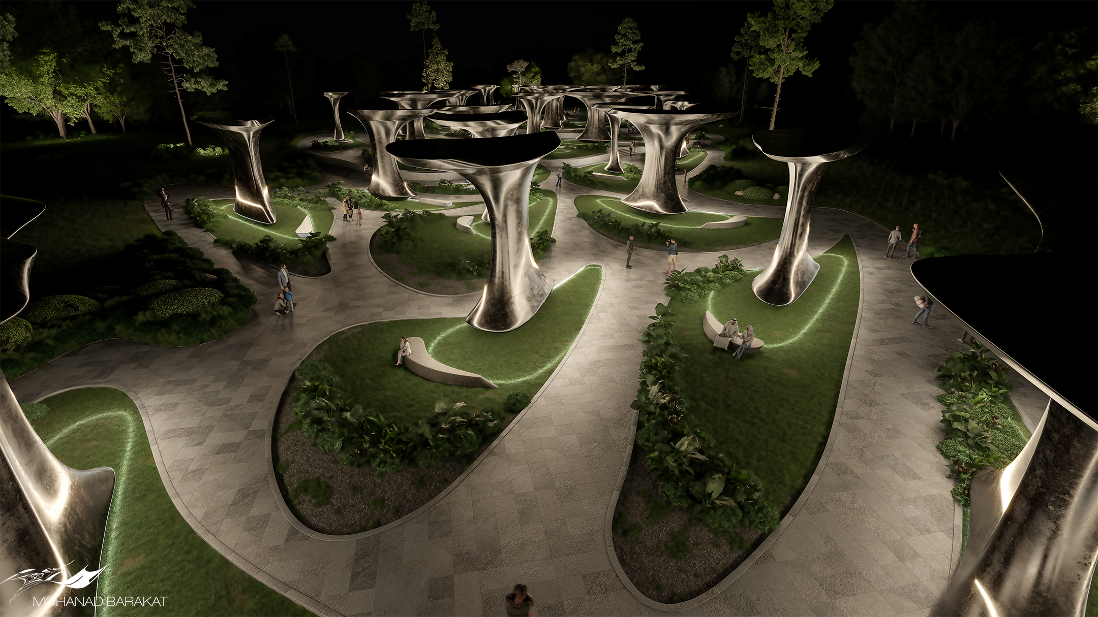 London Design Awards Winner - Sculpture Garden - Inspired by Ras Abrouq mountains