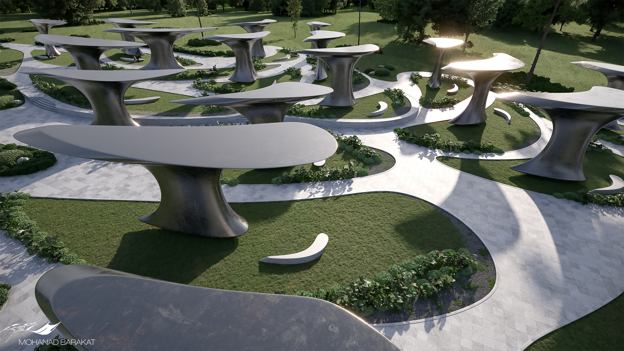 London Design Awards Winner - Sculpture Garden - Inspired by Ras Abrouq mountains