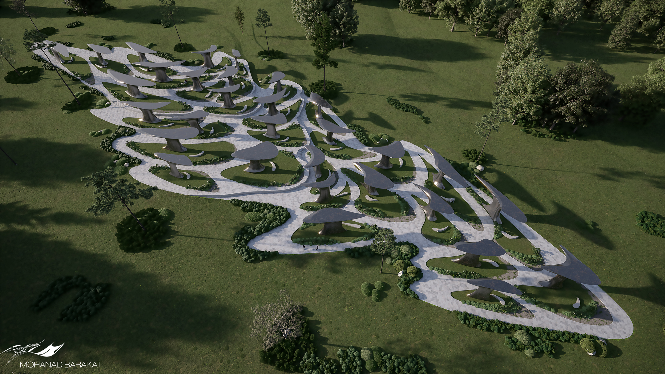 London Design Awards Winner - Sculpture Garden - Inspired by Ras Abrouq mountains