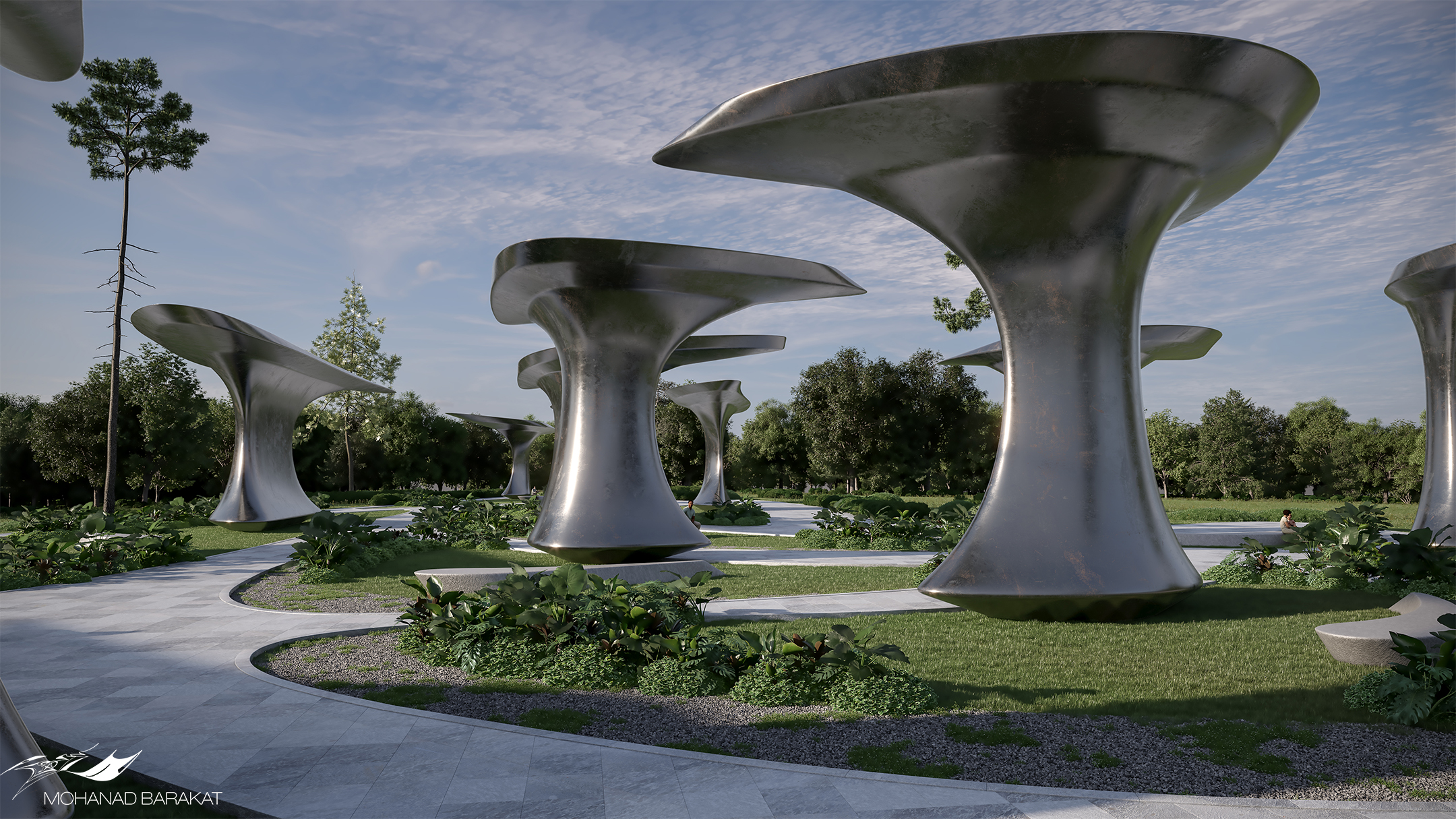 London Design Awards Winner - Sculpture Garden - Inspired by Ras Abrouq mountains