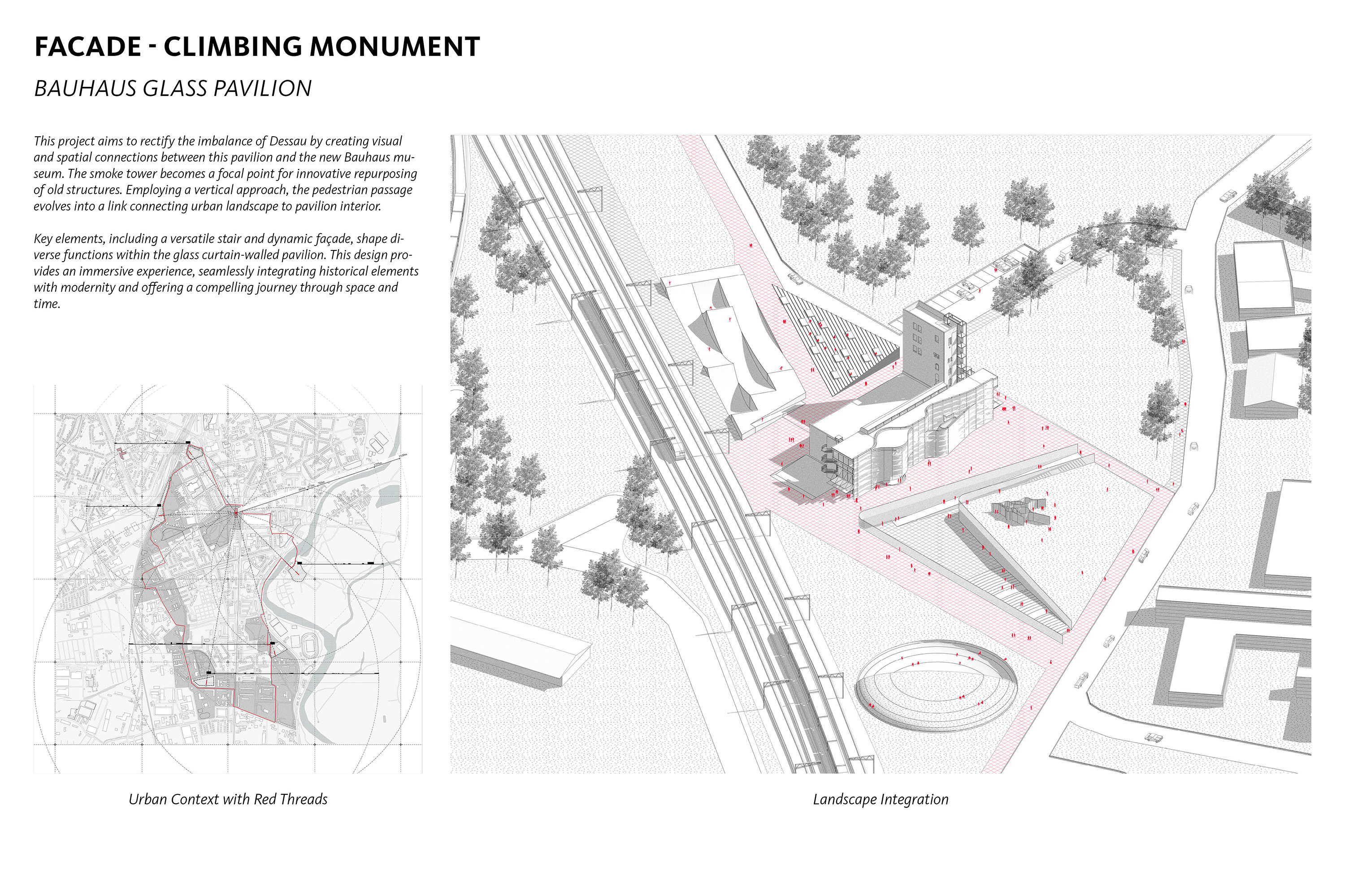 London Design Awards Winner - Facade - Climbing Monument (Bauhaus Glass Pavilion)