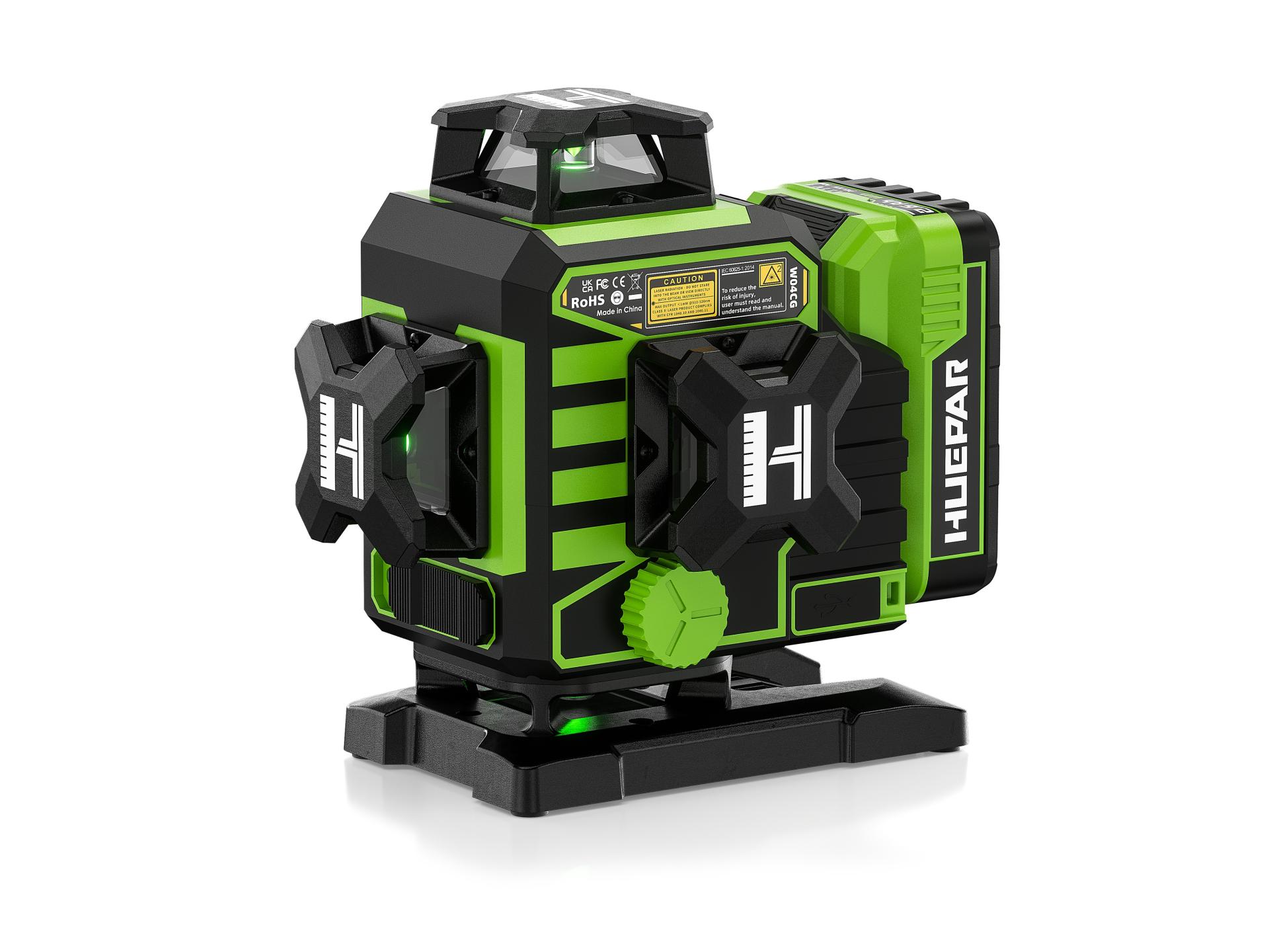 London Design Awards Winner - Huepar 4D Laser Level With Motorized Rotating Base Huepar