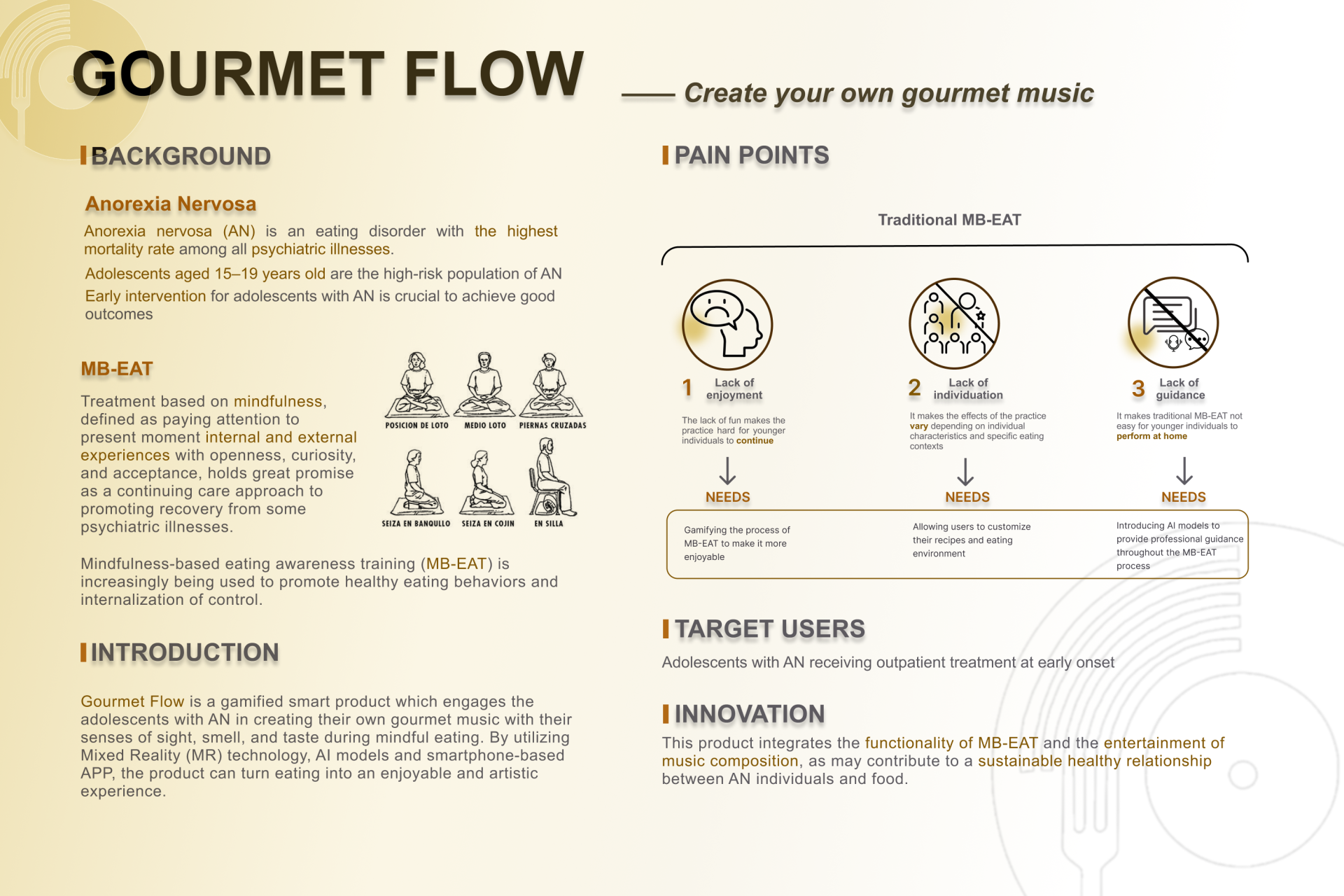 London Design Awards Winner - Gourmet Flow——Gamified Product for AN Treatment