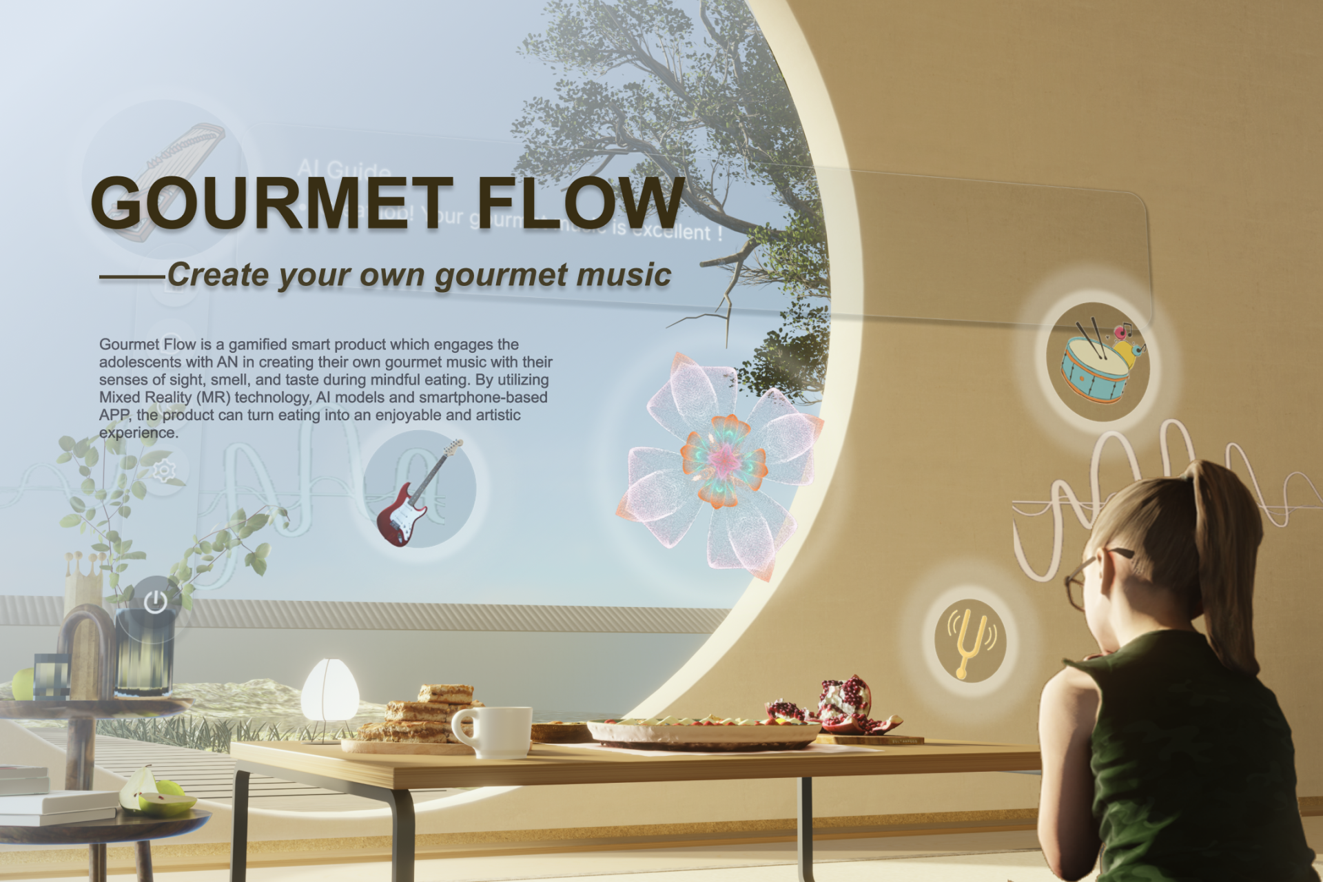 London Design Awards Winner - Gourmet Flow——Gamified Product for AN Treatment