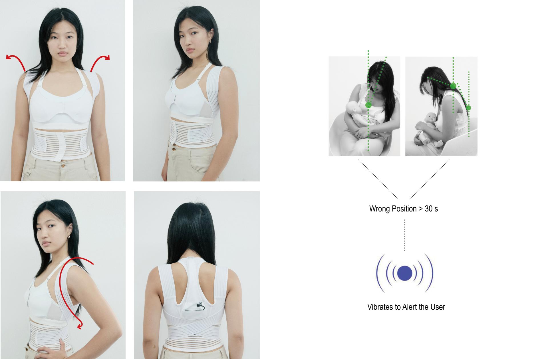 London Design Awards Winner - Multifunctional Posture Monitoring Breastfeeding Underwear