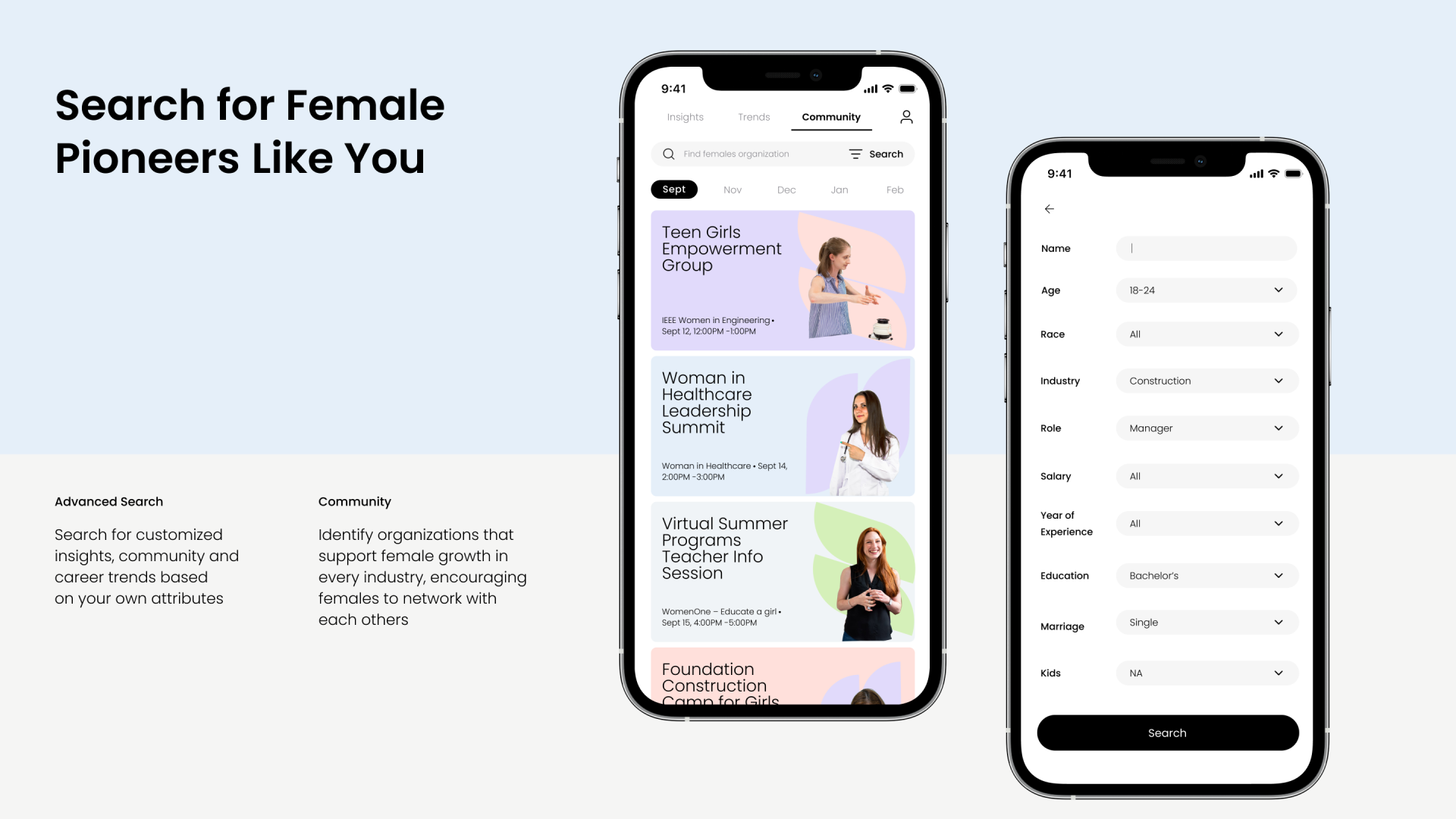 London Design Awards Winner - Girls Find Girls App