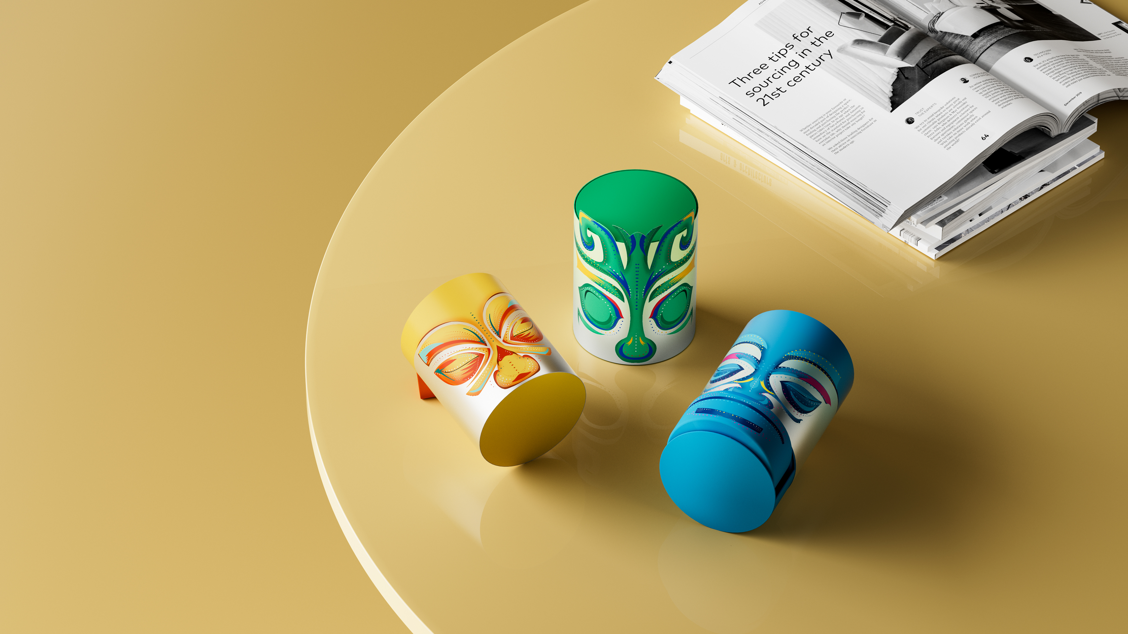 London Design Awards Winner - Sanxingdui Mask-Themed Bath Bomb Packaging