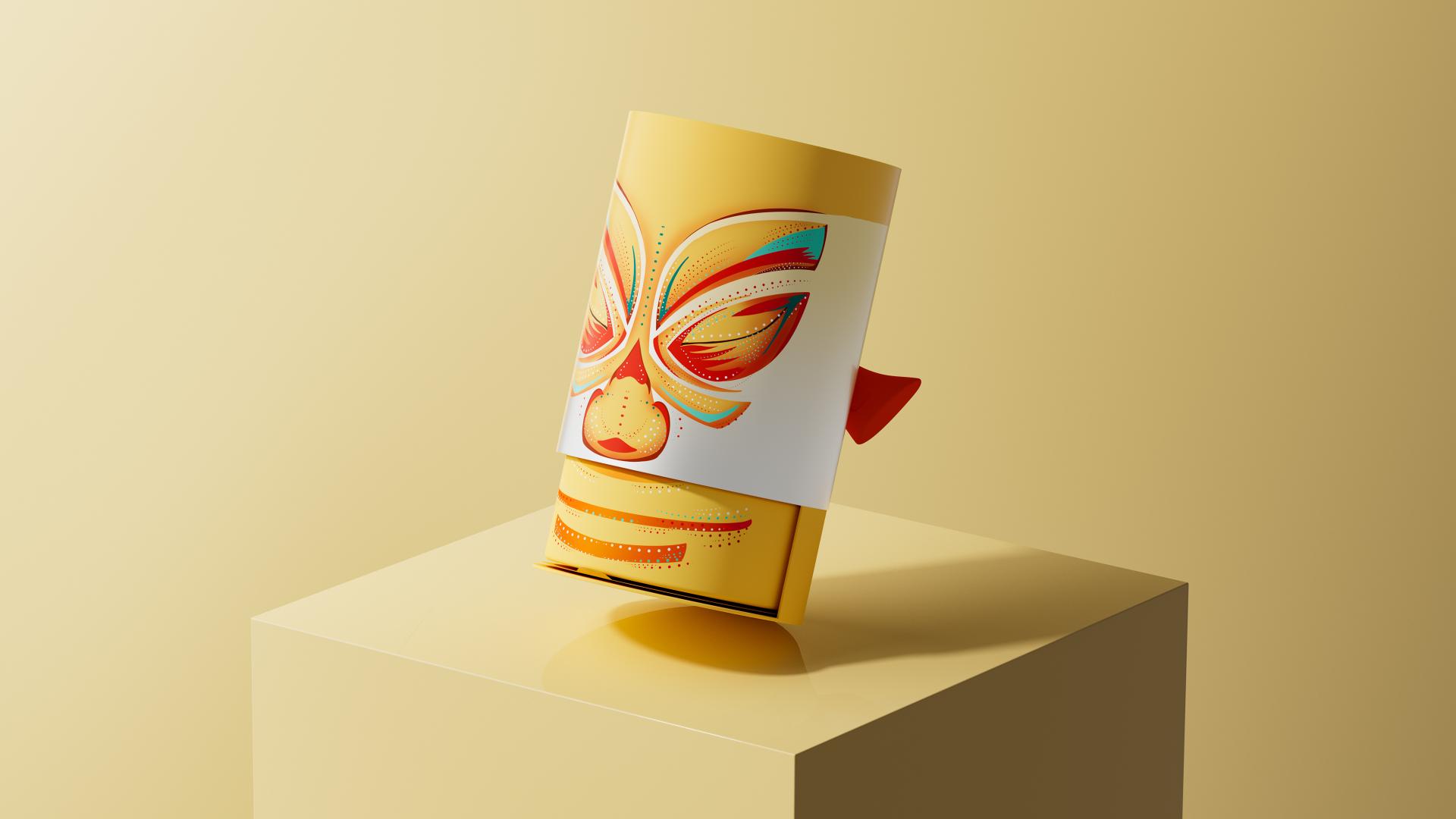 London Design Awards Winner - Sanxingdui Mask-Themed Bath Bomb Packaging