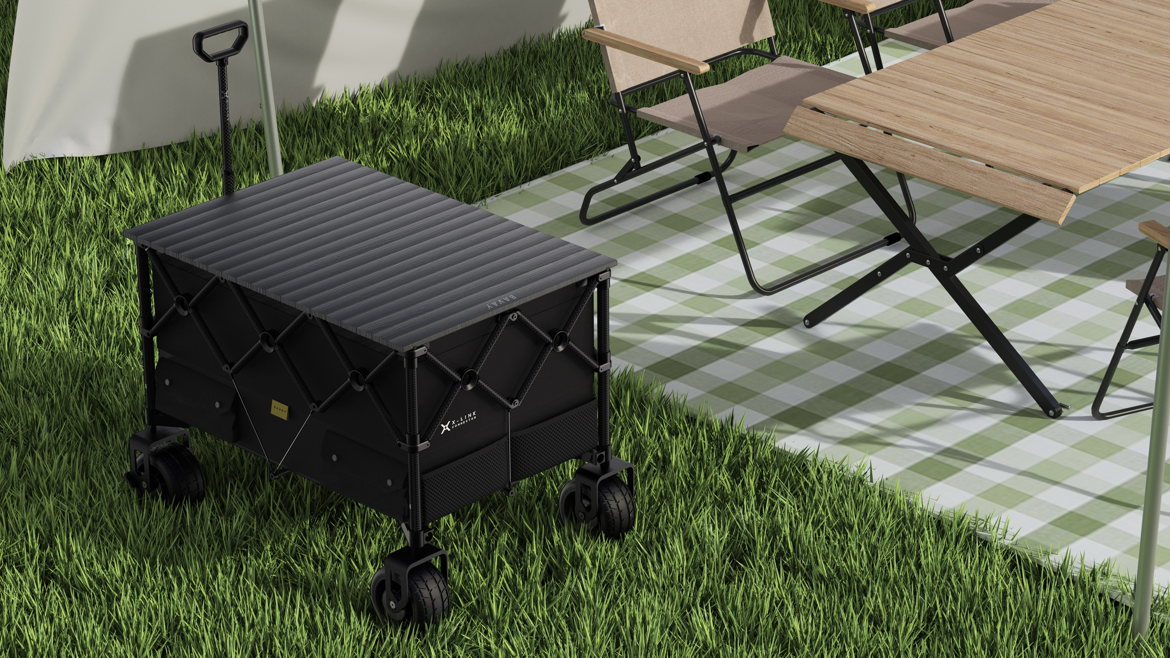 London Design Awards Winner - Bavay X-LINK Folding Wagon