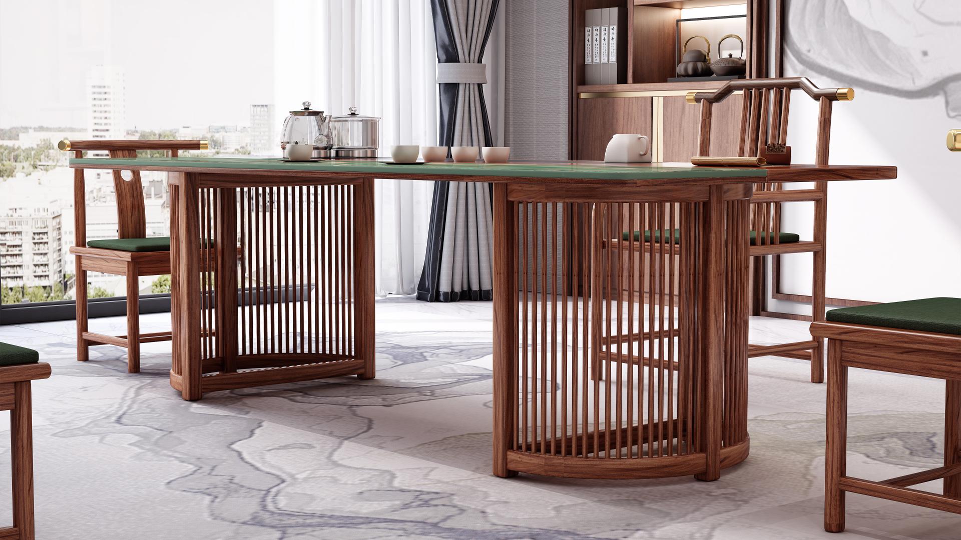 London Design Awards Winner - Solid wood rock plate tea table and chair