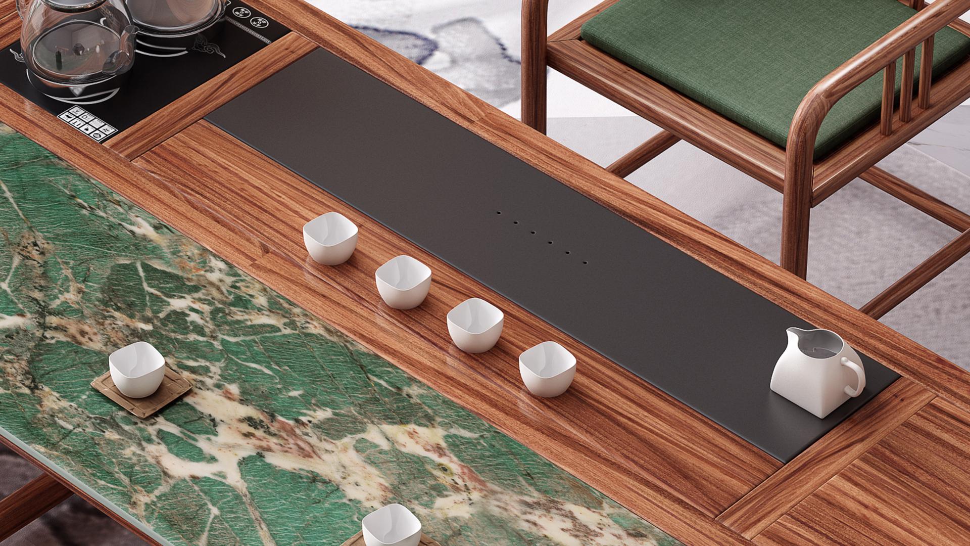 London Design Awards Winner - Solid wood rock plate tea table and chair