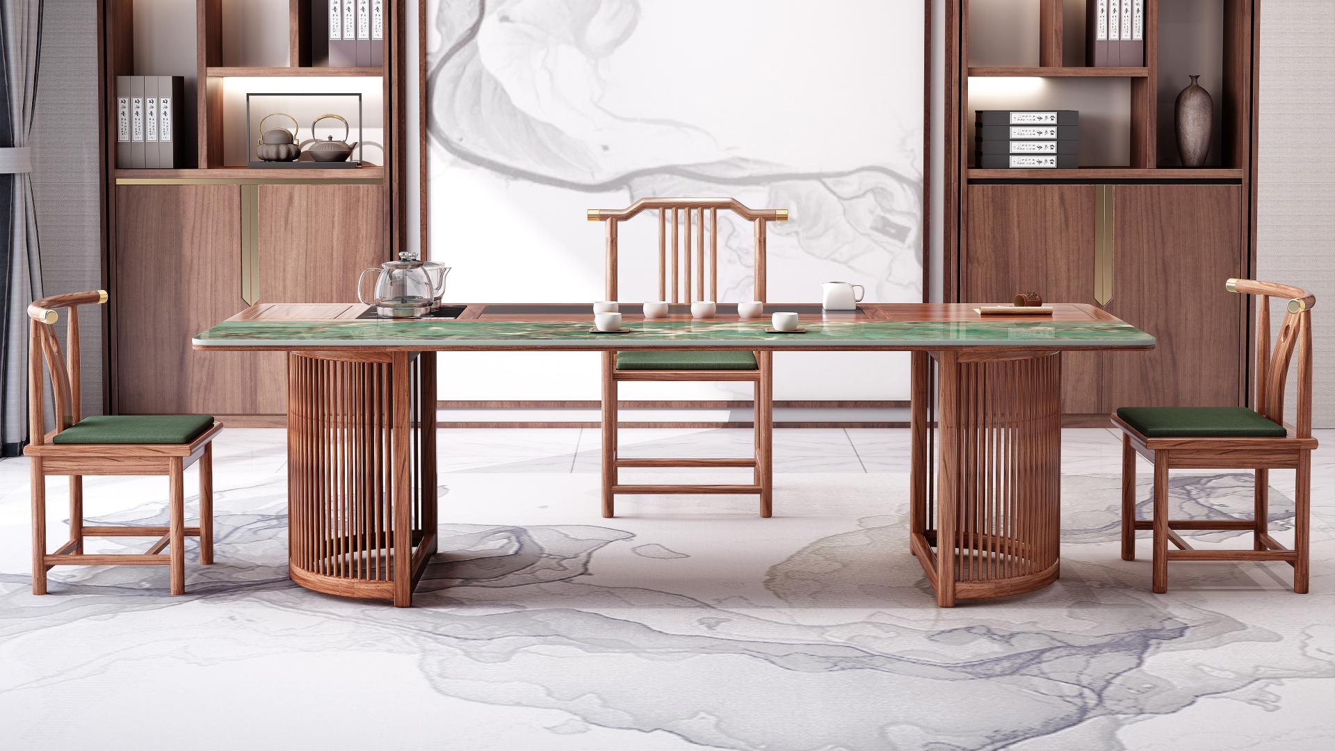 London Design Awards Winner - Solid wood rock plate tea table and chair
