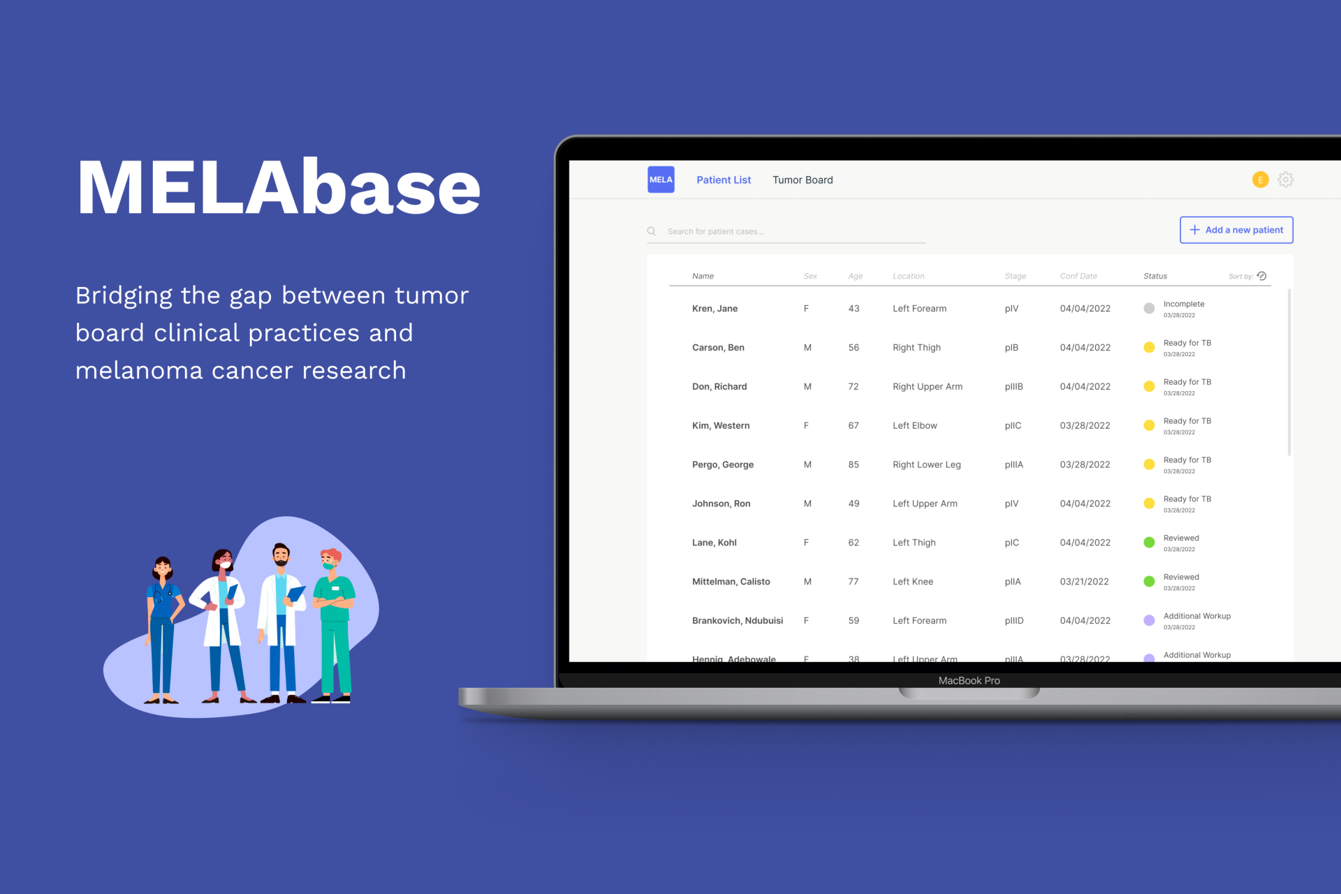 London Design Awards Winner -  MELAbase: Bridging Cancer Research and Clinical Practice