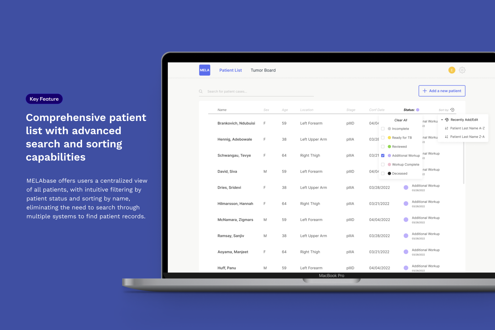 London Design Awards Winner -  MELAbase: Bridging Cancer Research and Clinical Practice