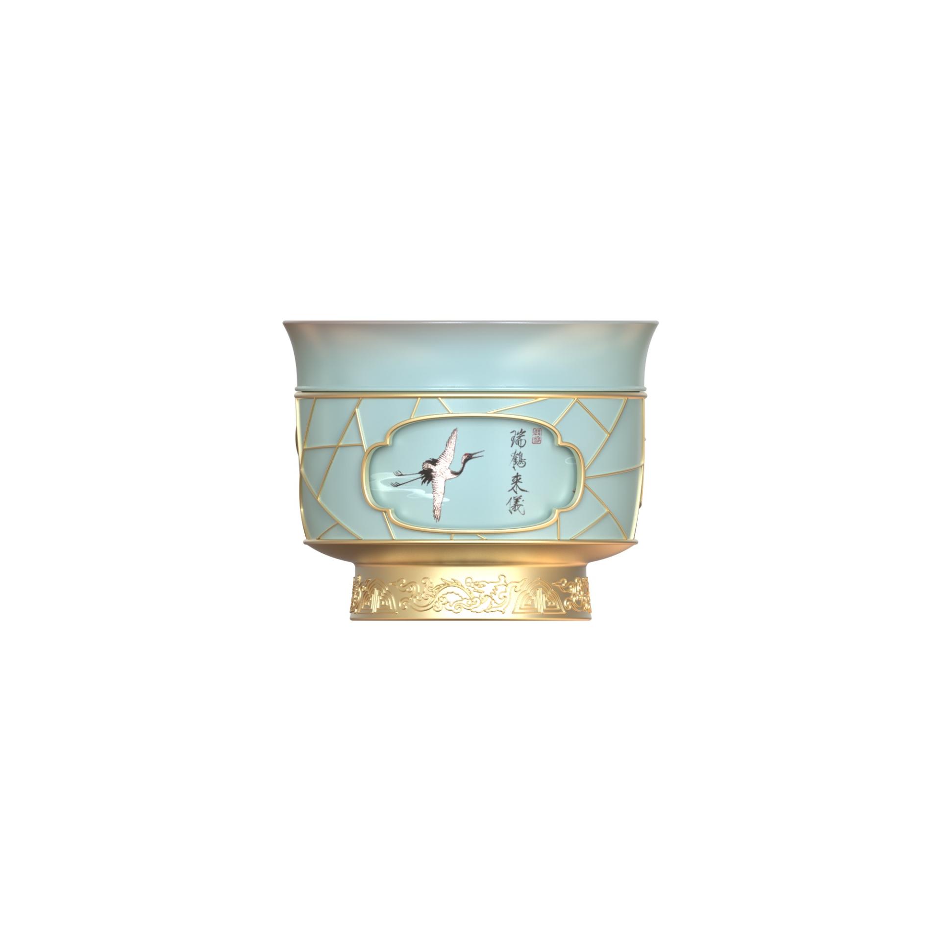 London Design Awards Winner - The Auspicious Crane's Arrival-Swivel Cup