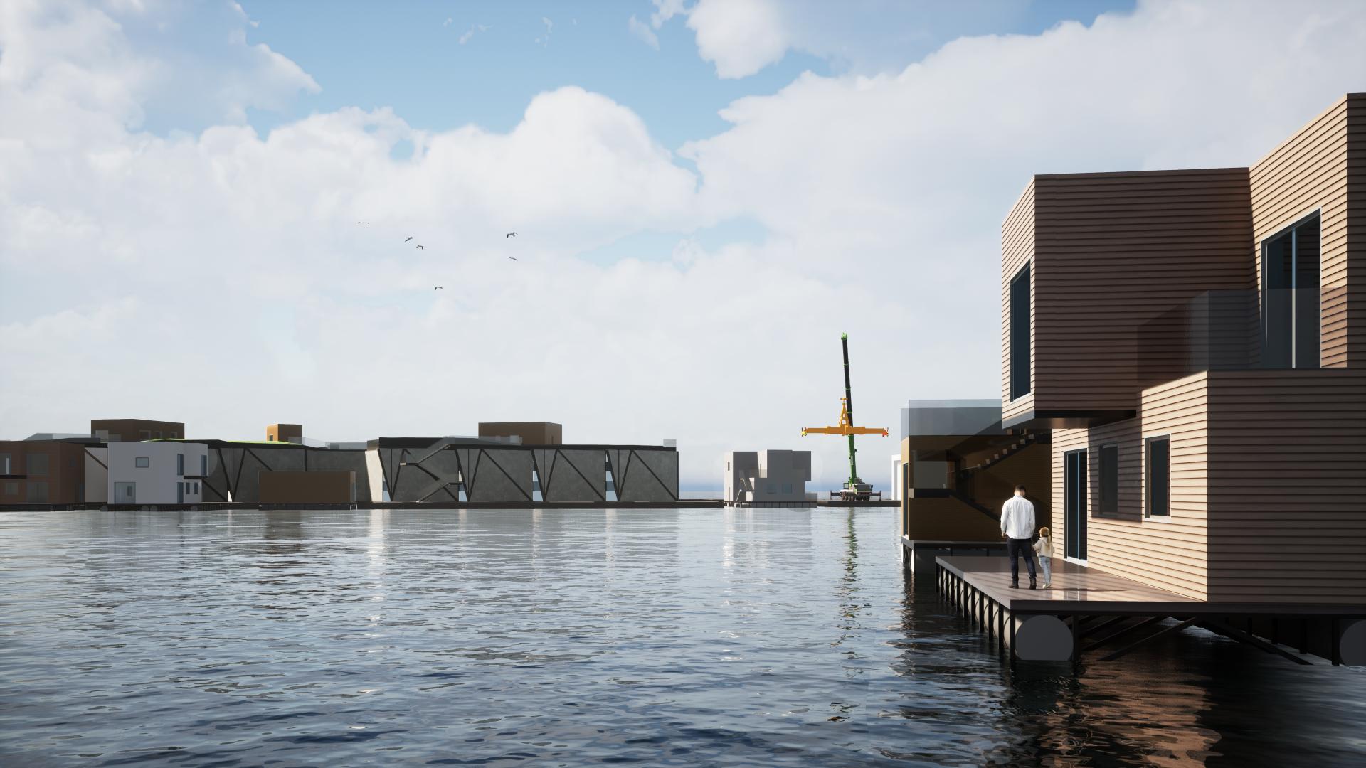 London Design Awards Winner - Smart Manufacturing - Floating House Module with Straw Bale