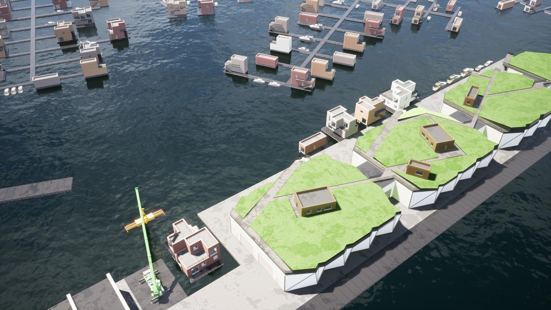 London Design Awards Winner - Smart Manufacturing - Floating House Module with Straw Bale