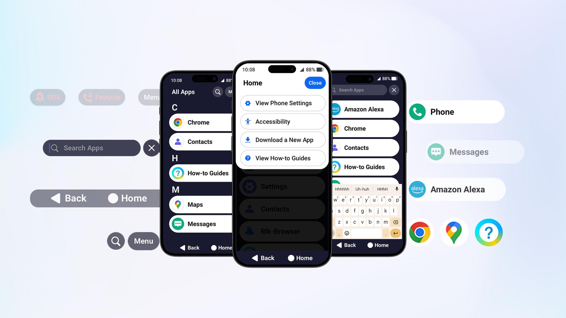 London Design Awards Winner - Professional Smartphone UI for Seniors