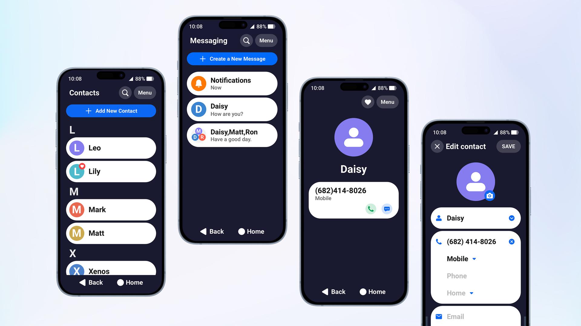 London Design Awards Winner - Professional Smartphone UI for Seniors