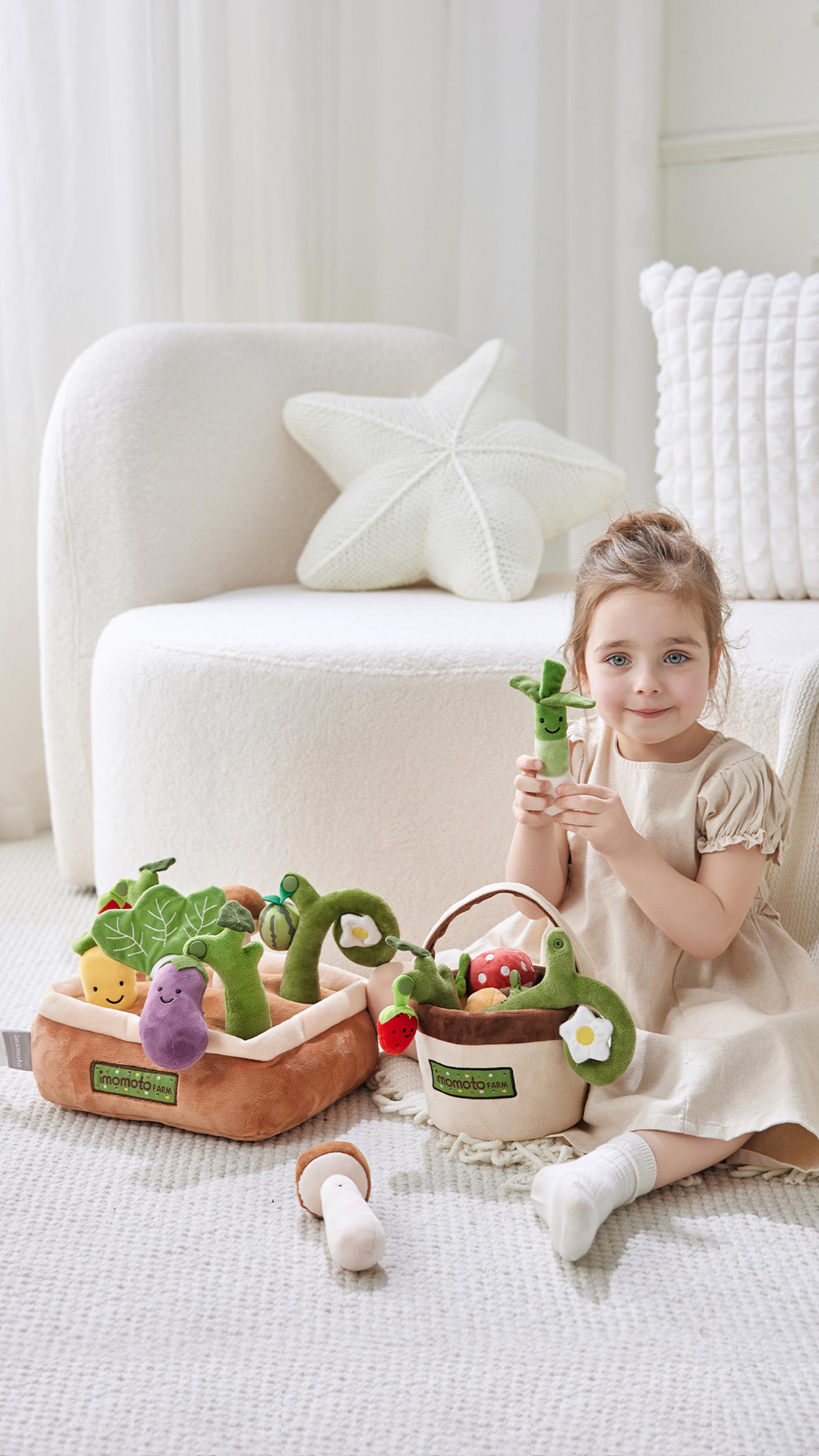London Design Awards Winner - Plush Carrots Pulling in Fruit and Vegetable Farm