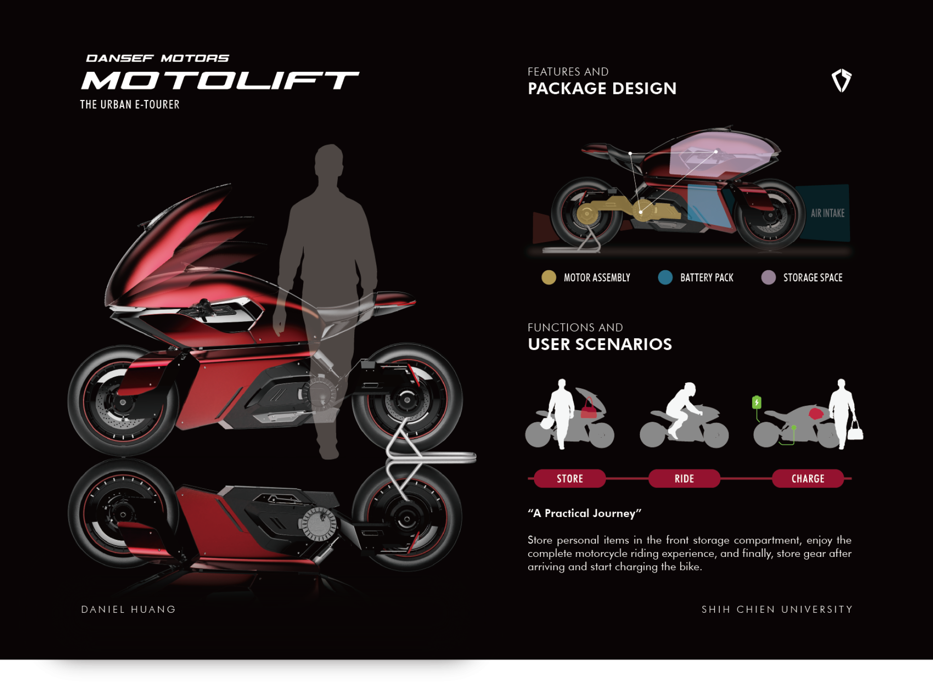 London Design Awards Winner - MOTOLIFT - Electrified Sports Tourer