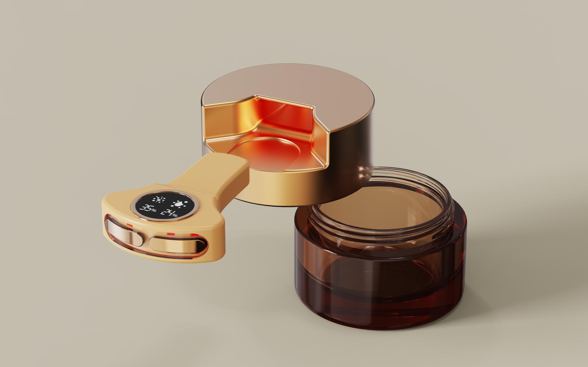 London Design Awards Winner - Smart Light Therapy Skin Analyzer with Dual-Function Cap Des