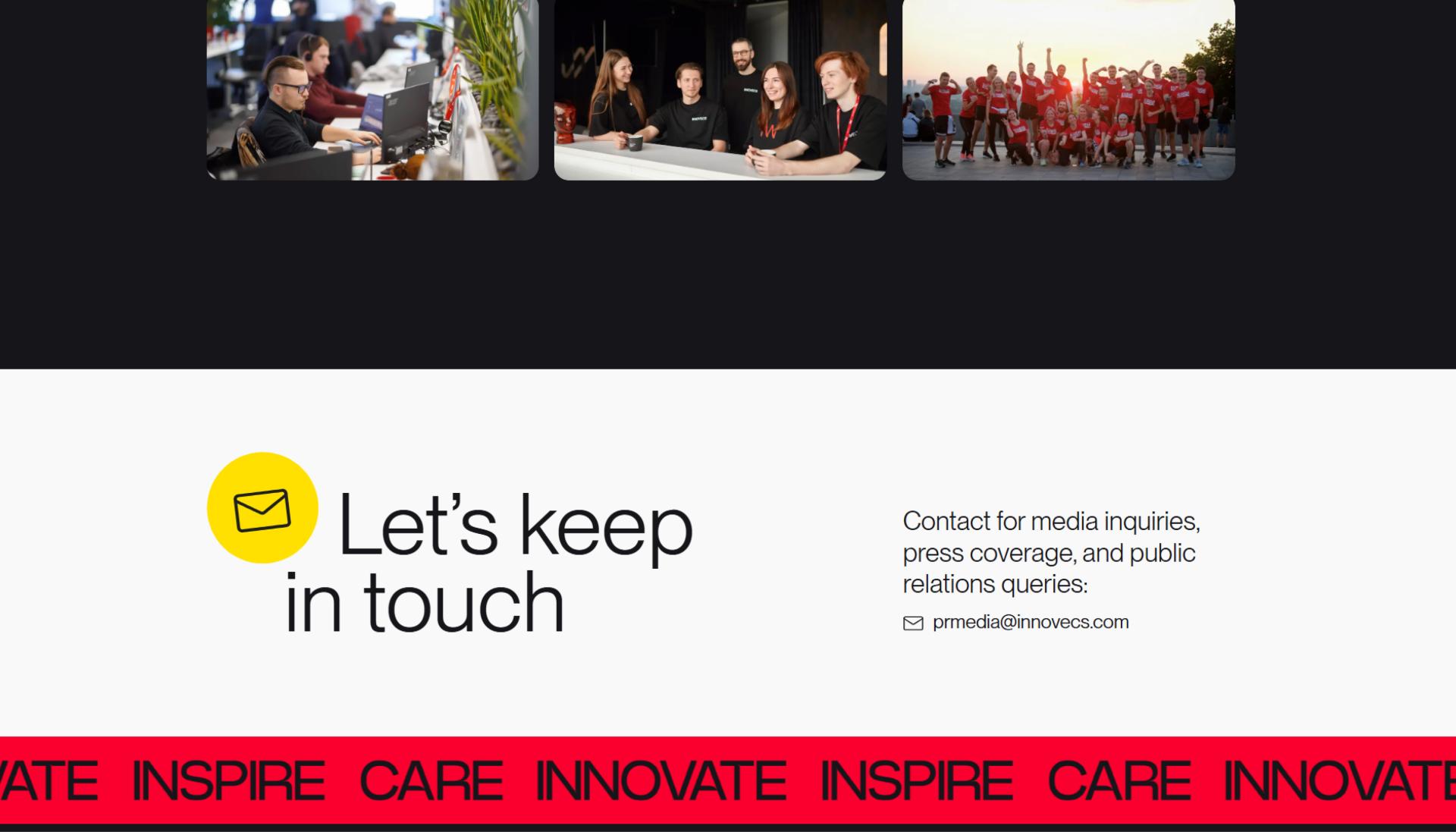 London Design Awards Winner - Innovecs Careers Website Redesign