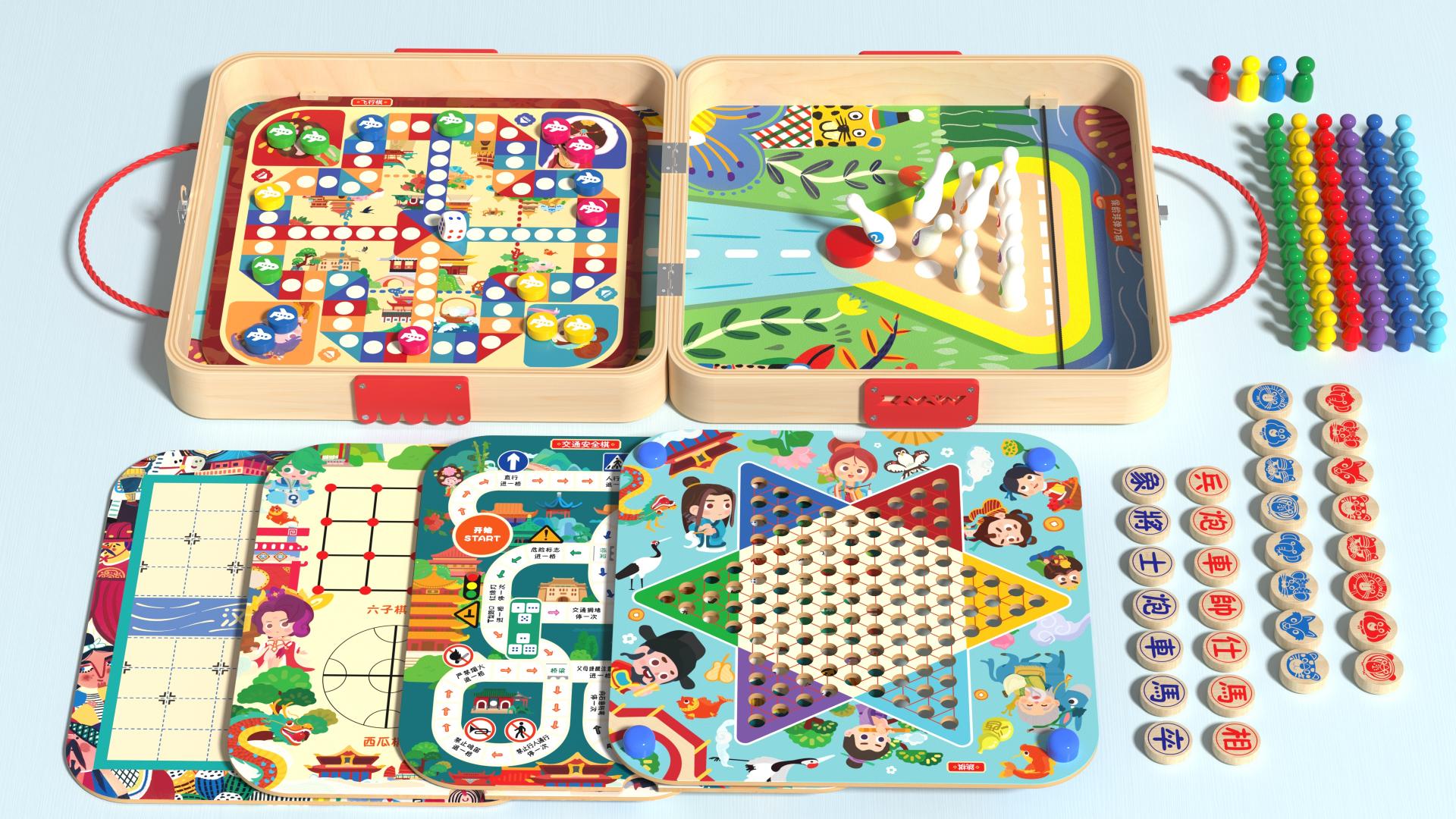 London Design Awards Winner - Explore China Multifunctional Board Game Set